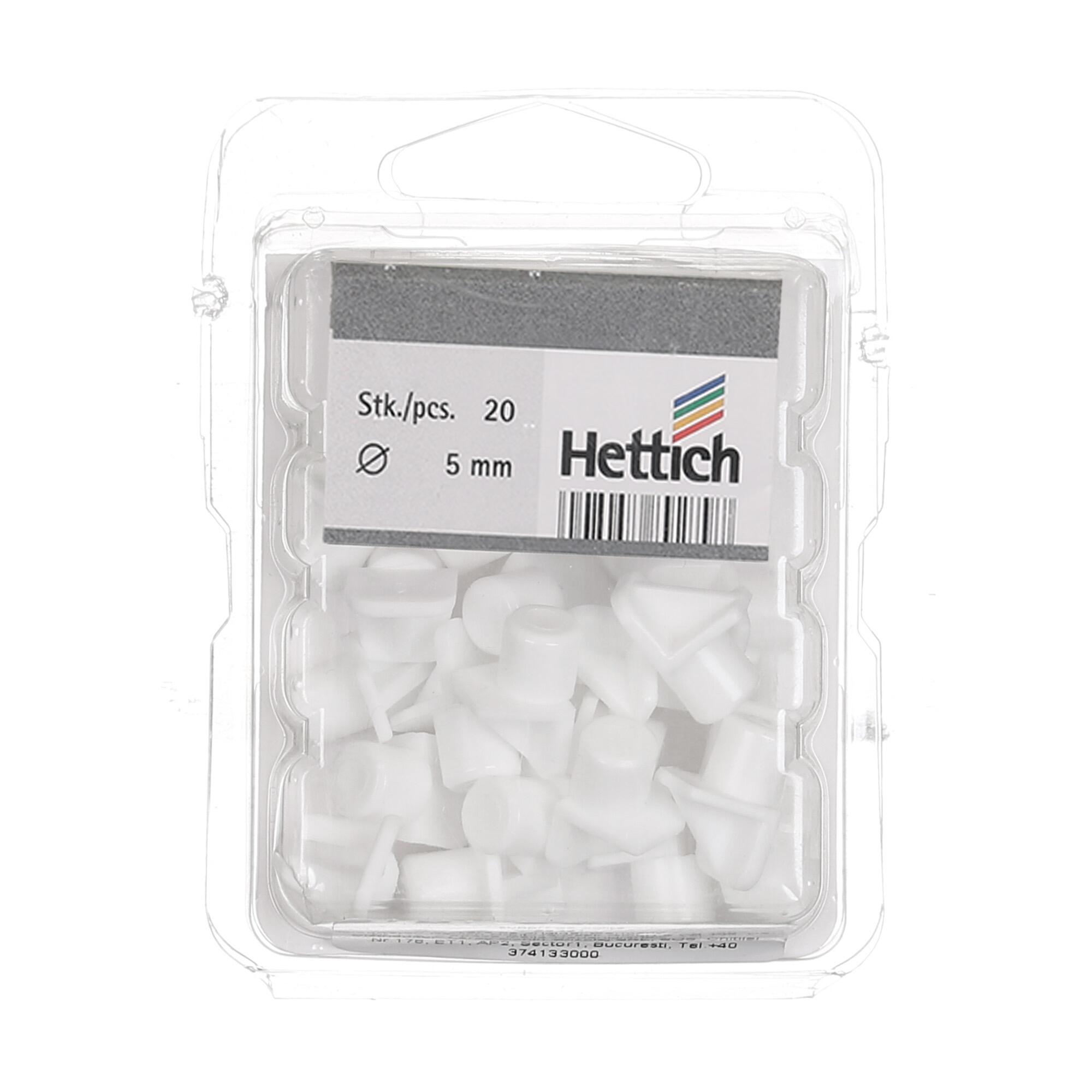 Suport raft, plastic, 5 mm, alb (set 20 buc)