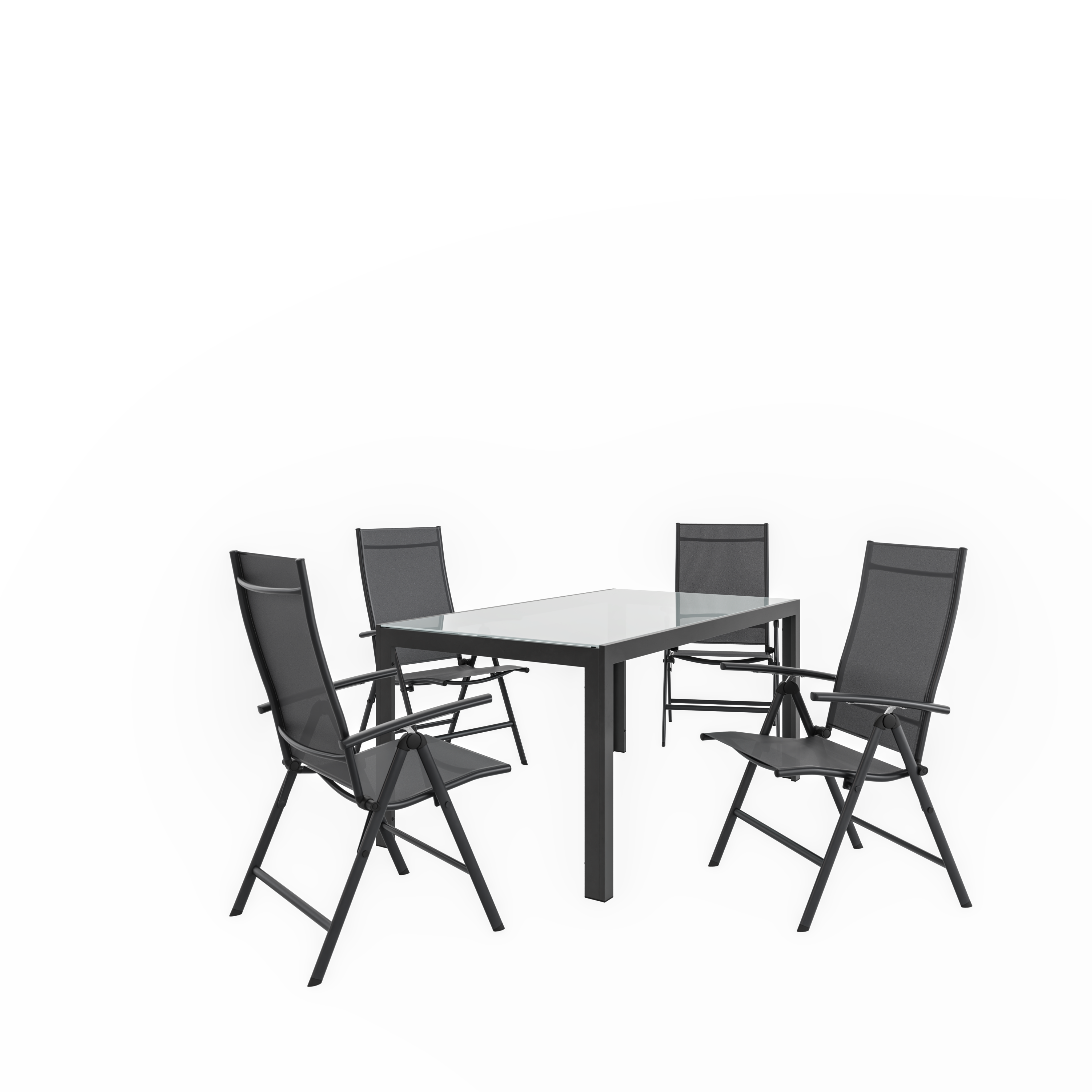 Mesa de alumínio NATERIAL LYRA II FIX 160X90CM ANTRACITE - 2