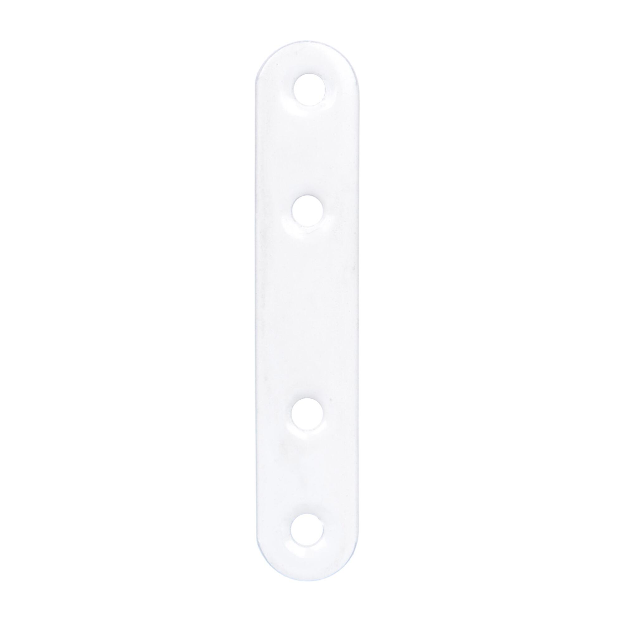 Banda asamblare, plata, otel, 80 x 15 mm, alb