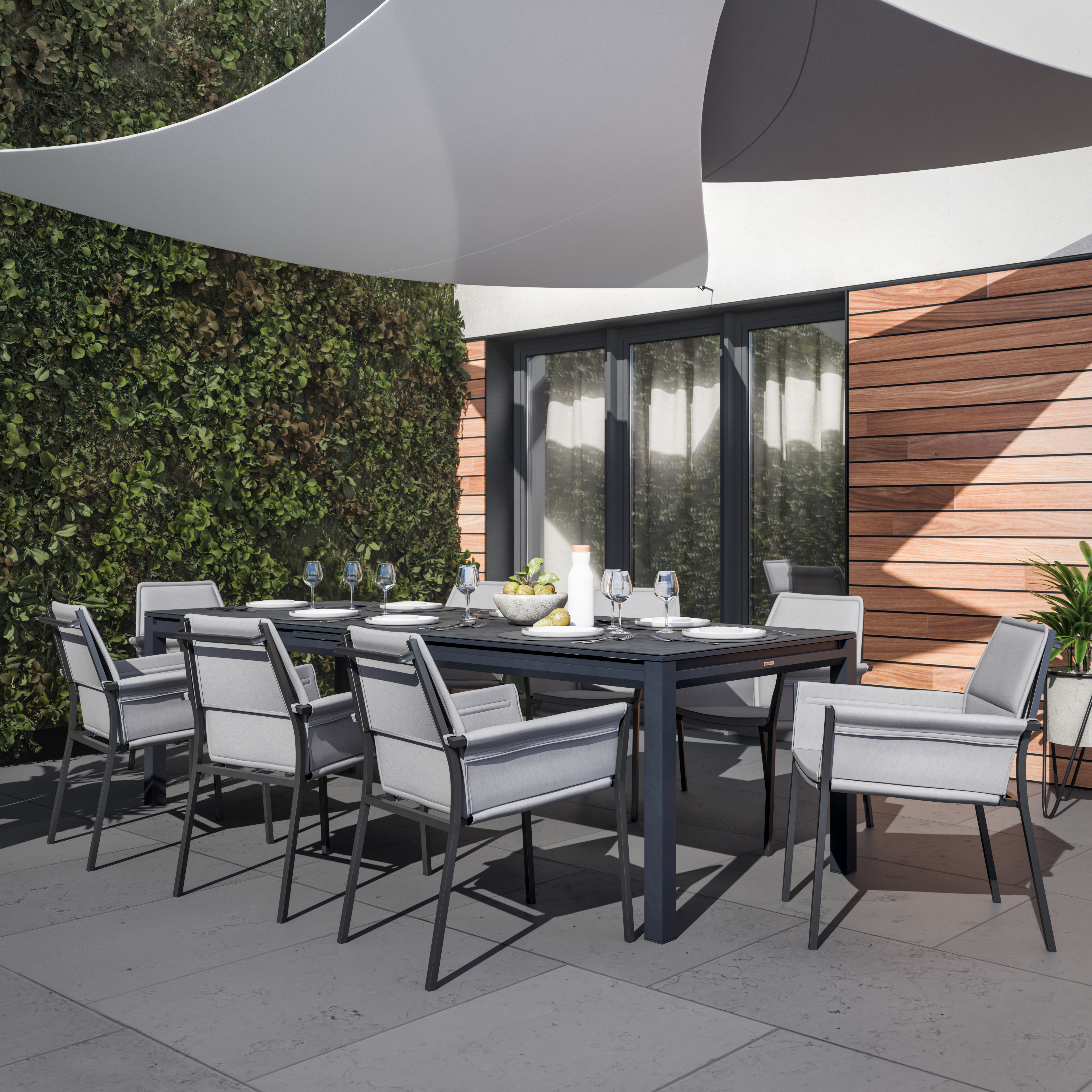 Cadeira de alumínio NATERIAL ORION DELTA CINZA - 16