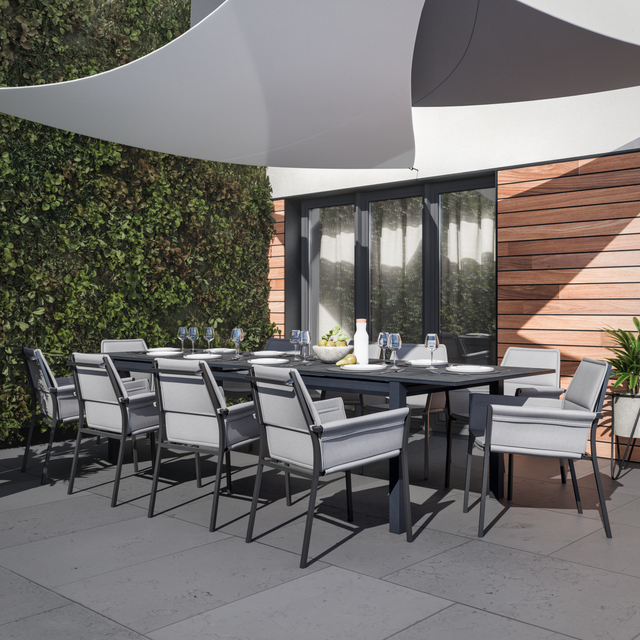 Conjunto de muebles de jardín para 10 comensales