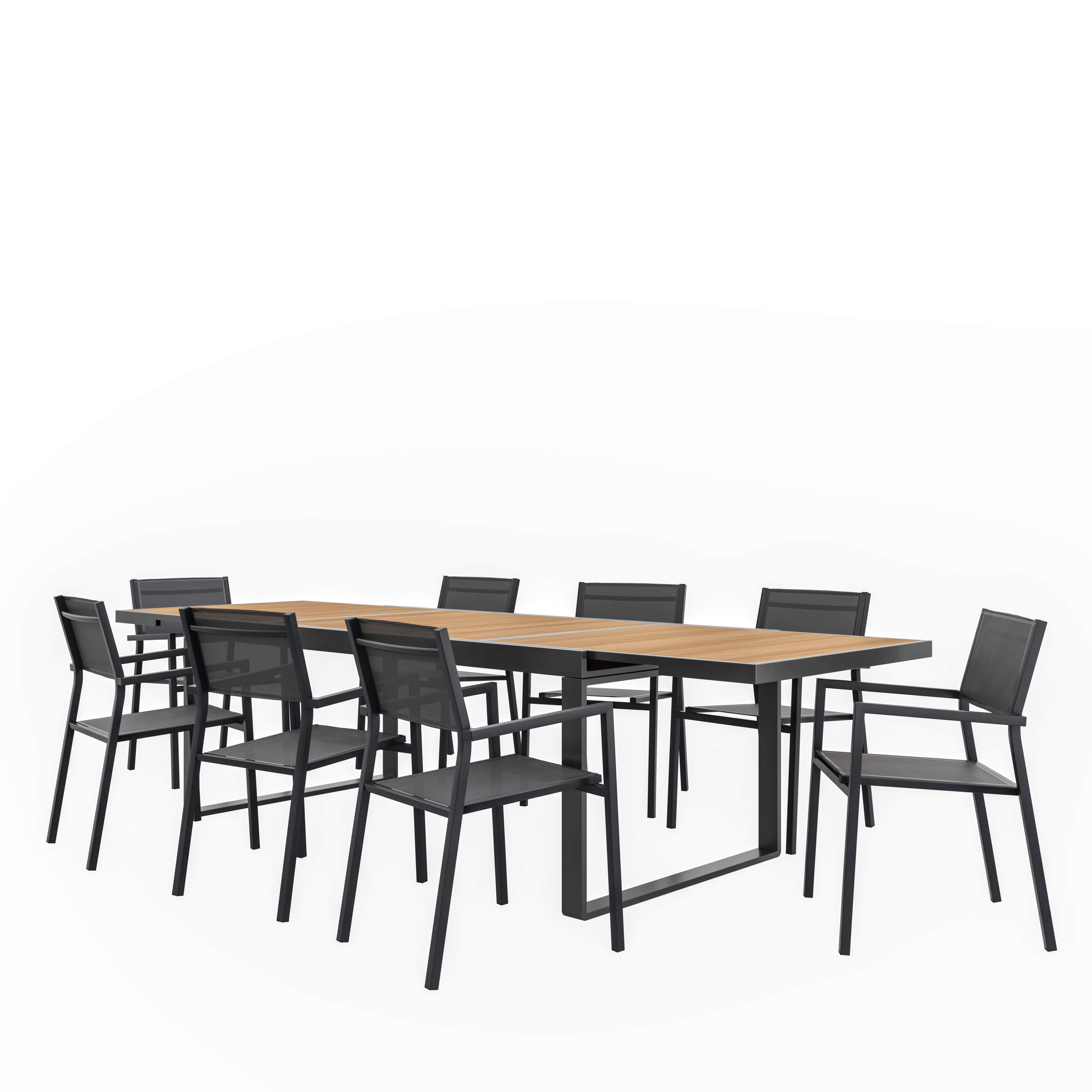 Mesa de alumínio NATERIAL ODYSSEA 256/320X100X75CM ANTRACITE - 2