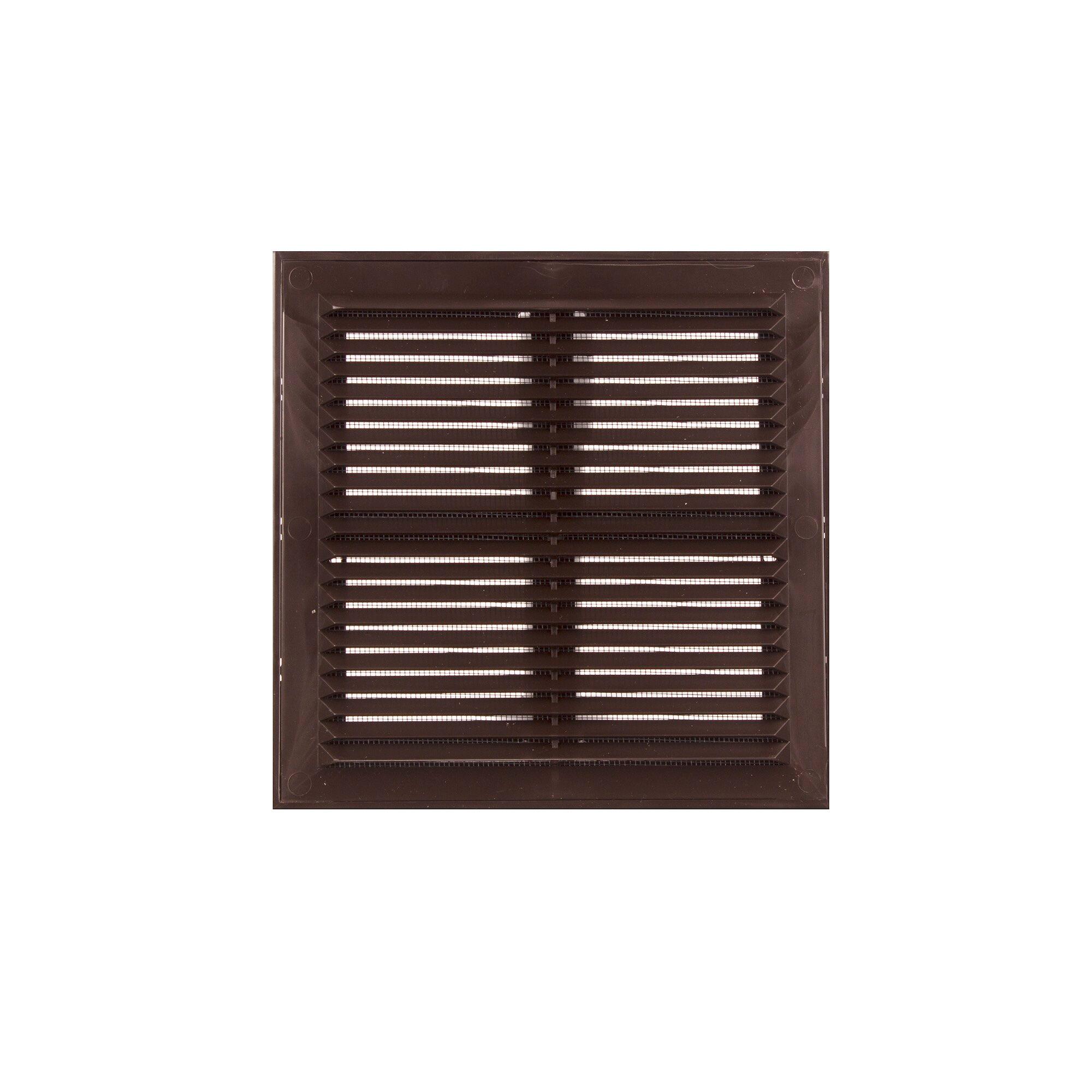 Grila ventilatie, metal, 20 x 20 cm, maro