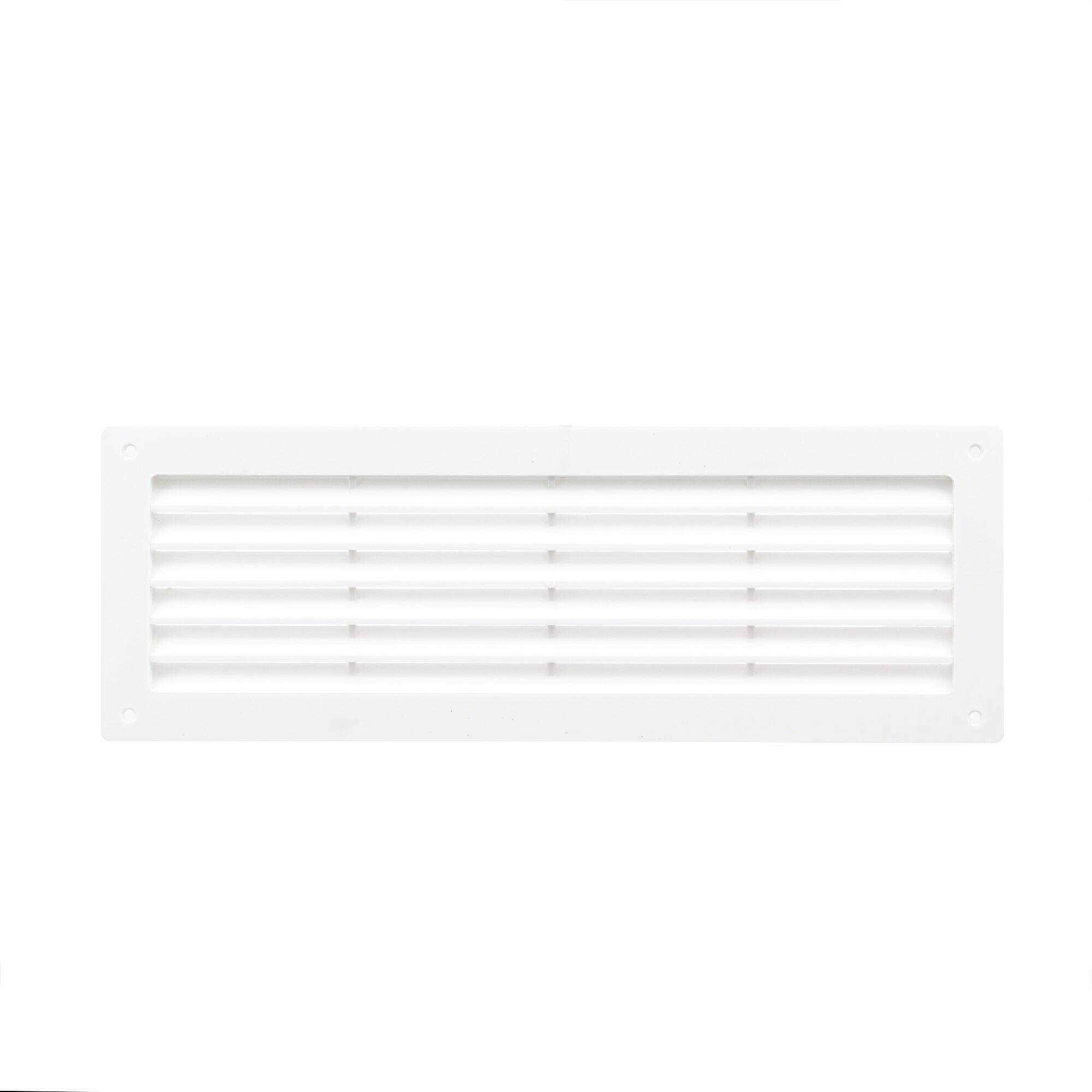 Grila ventilatie, pentru usa, plastic, 35 x 14 cm, alba