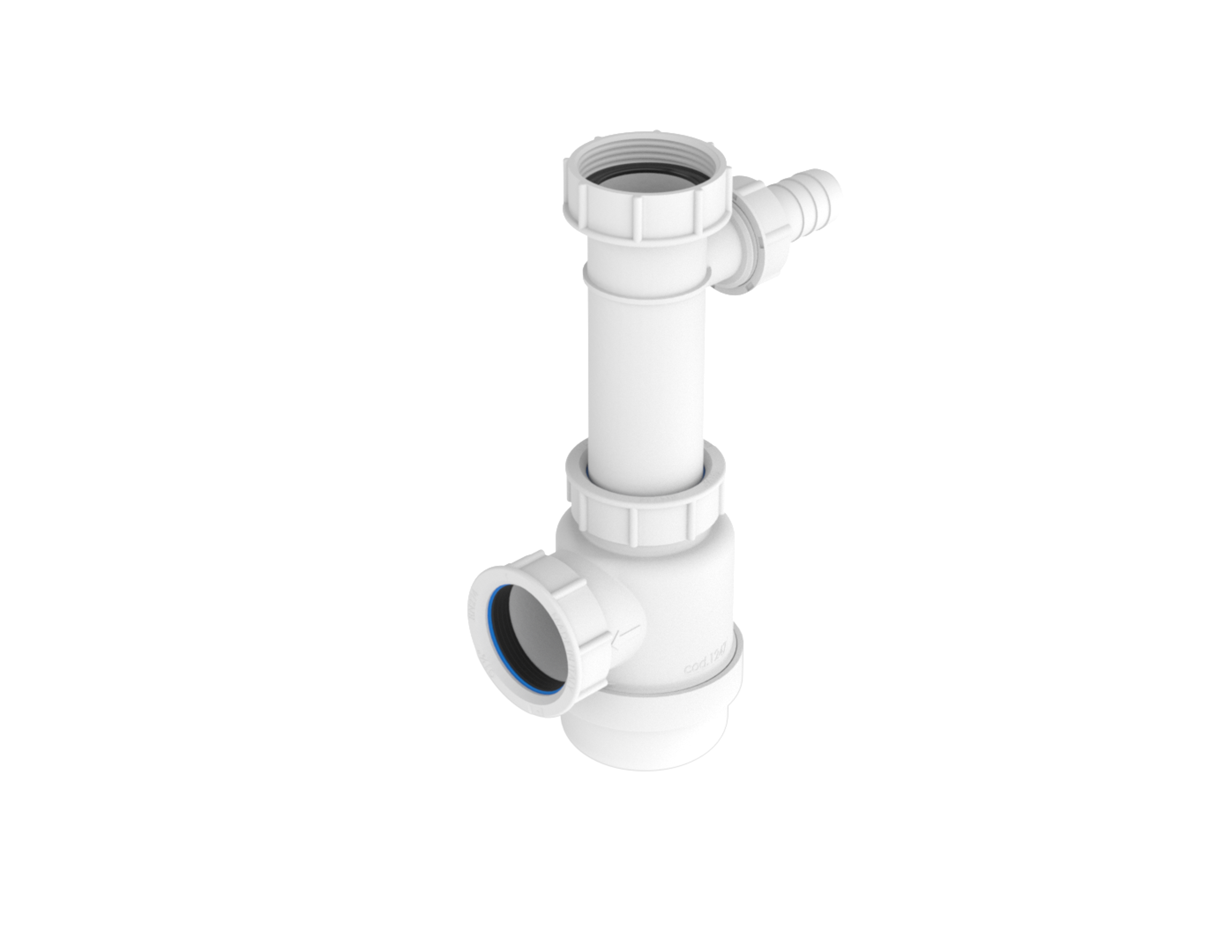 Syfon do zlewozmywaka 1 komorowego z dopływem 1 1/2" i odpływem 40 mm (1 1/2") Equation