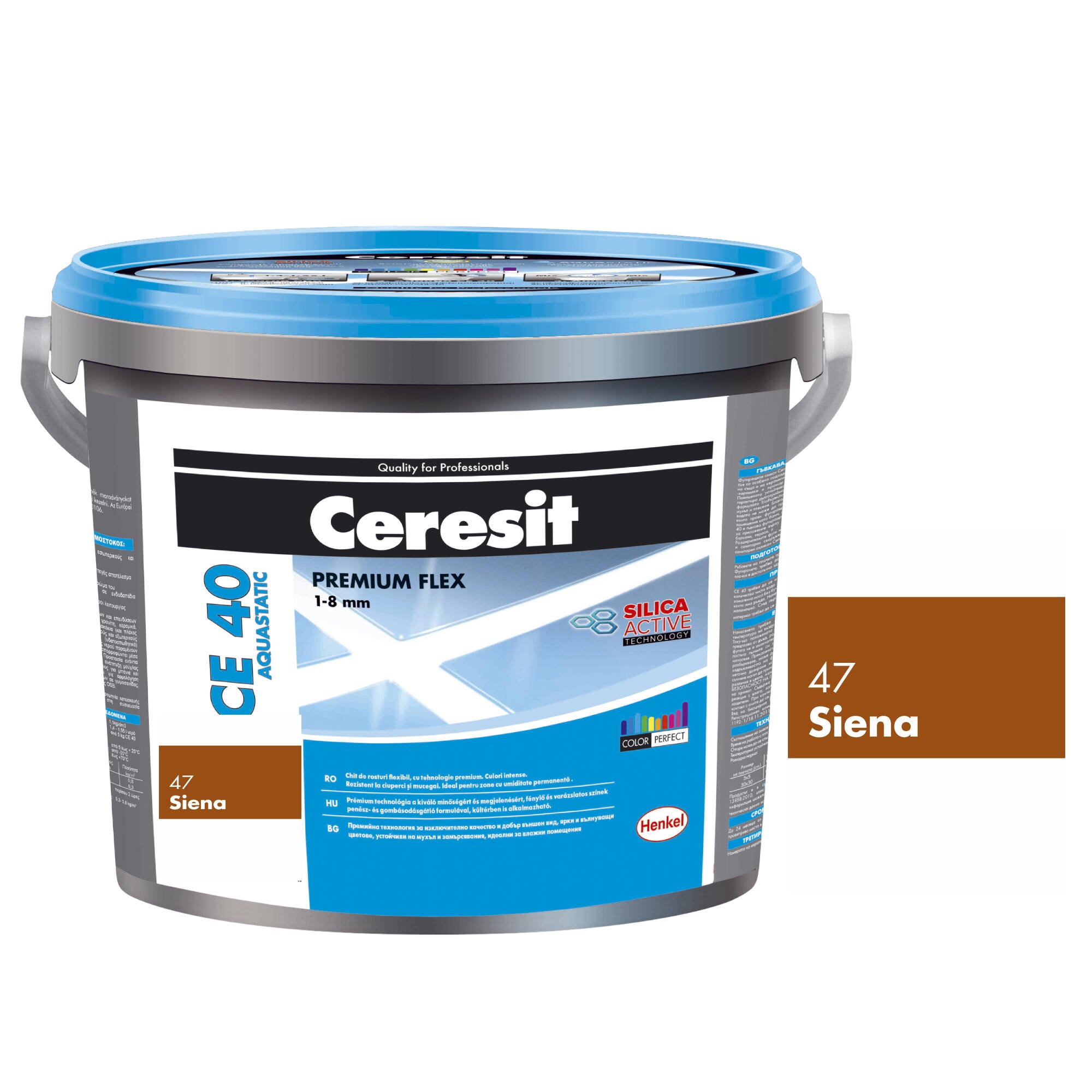 Chit de rosturi praf gresie si faianta Ceresit CE 40 Siena, maro ...