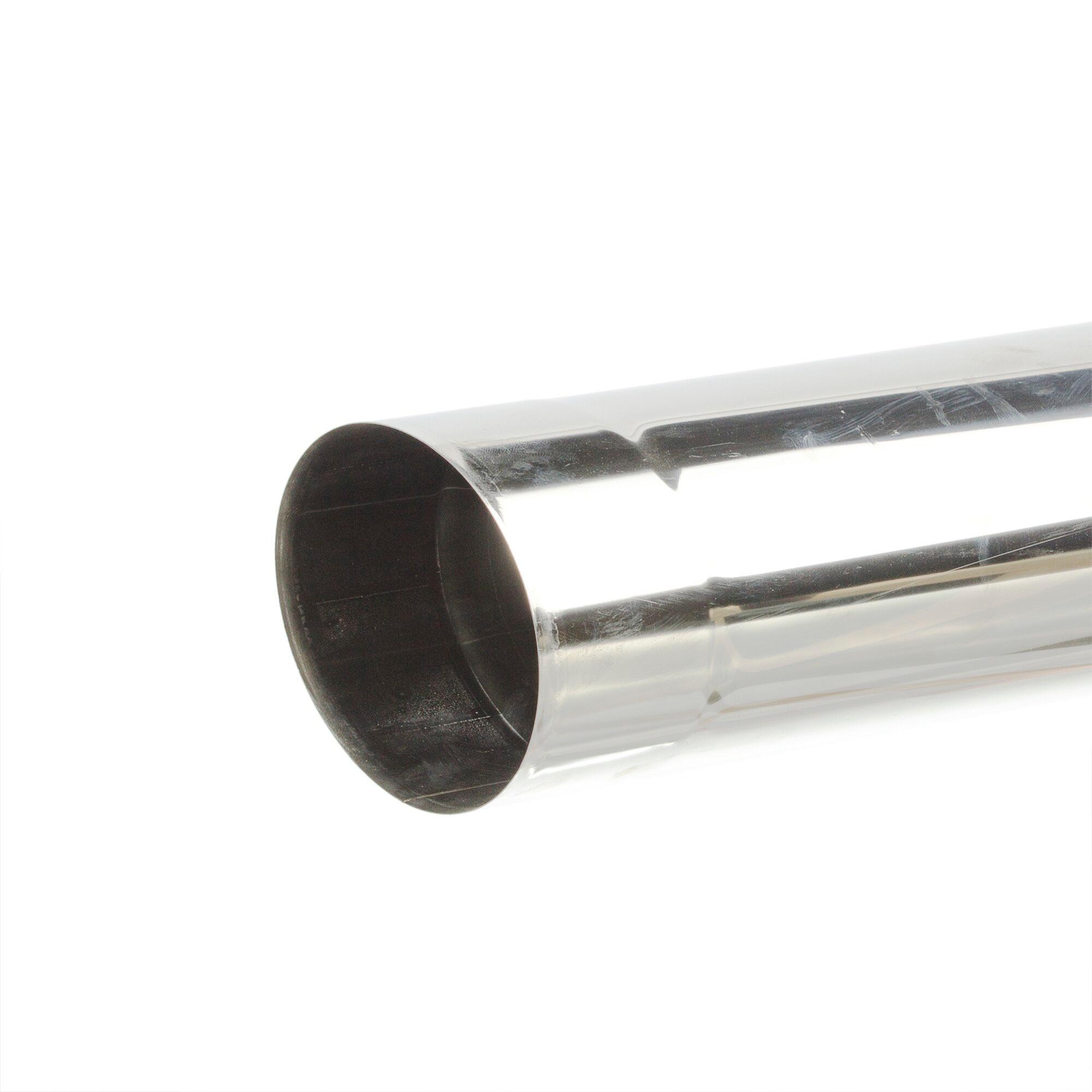 Tub rigid, inox, simplu perete, grosime 0.5 mm, Ø 200 mm, L 0.5 m, argintiu