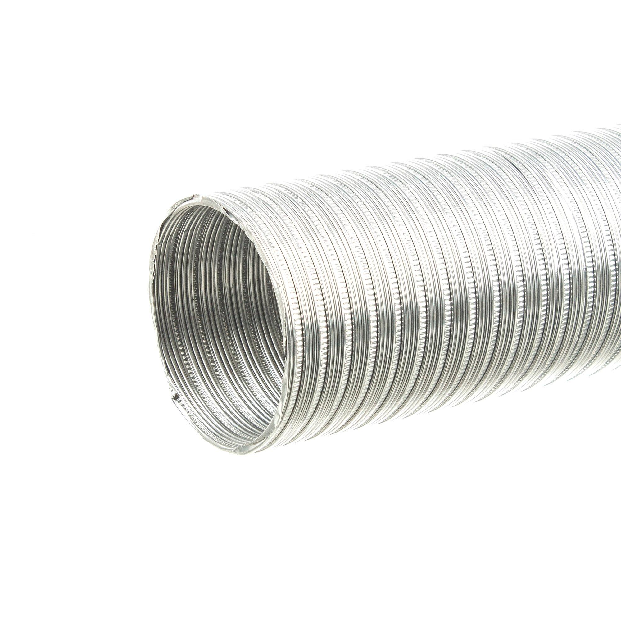 Tub flexibil, aluminiu, grosime 0.08 mm, Ø 120 mm, L 3 m, argintiu
