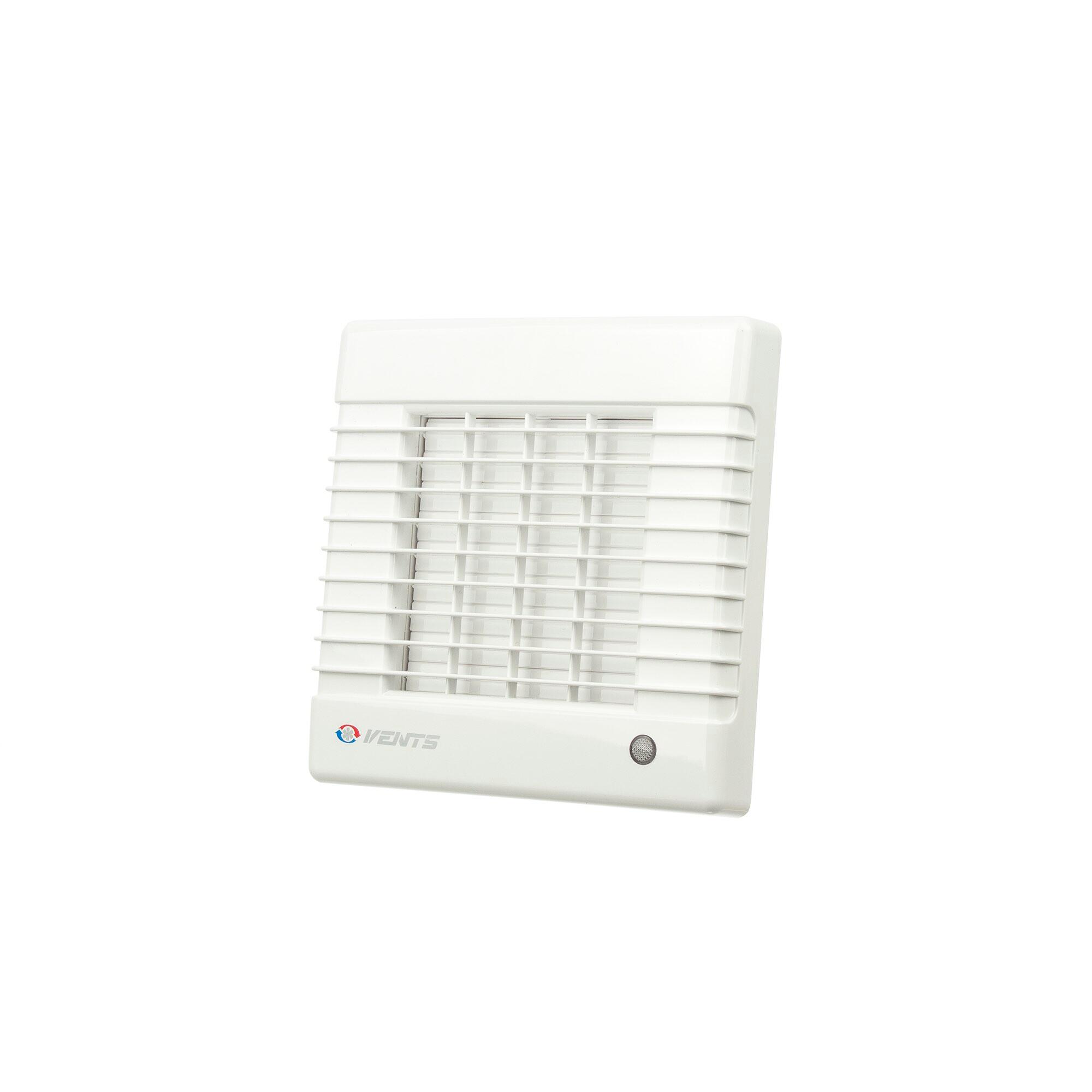 Ventilator Vents, D 125 mm, 185 m3/h, cu jaluzele automate si intrerupator snur