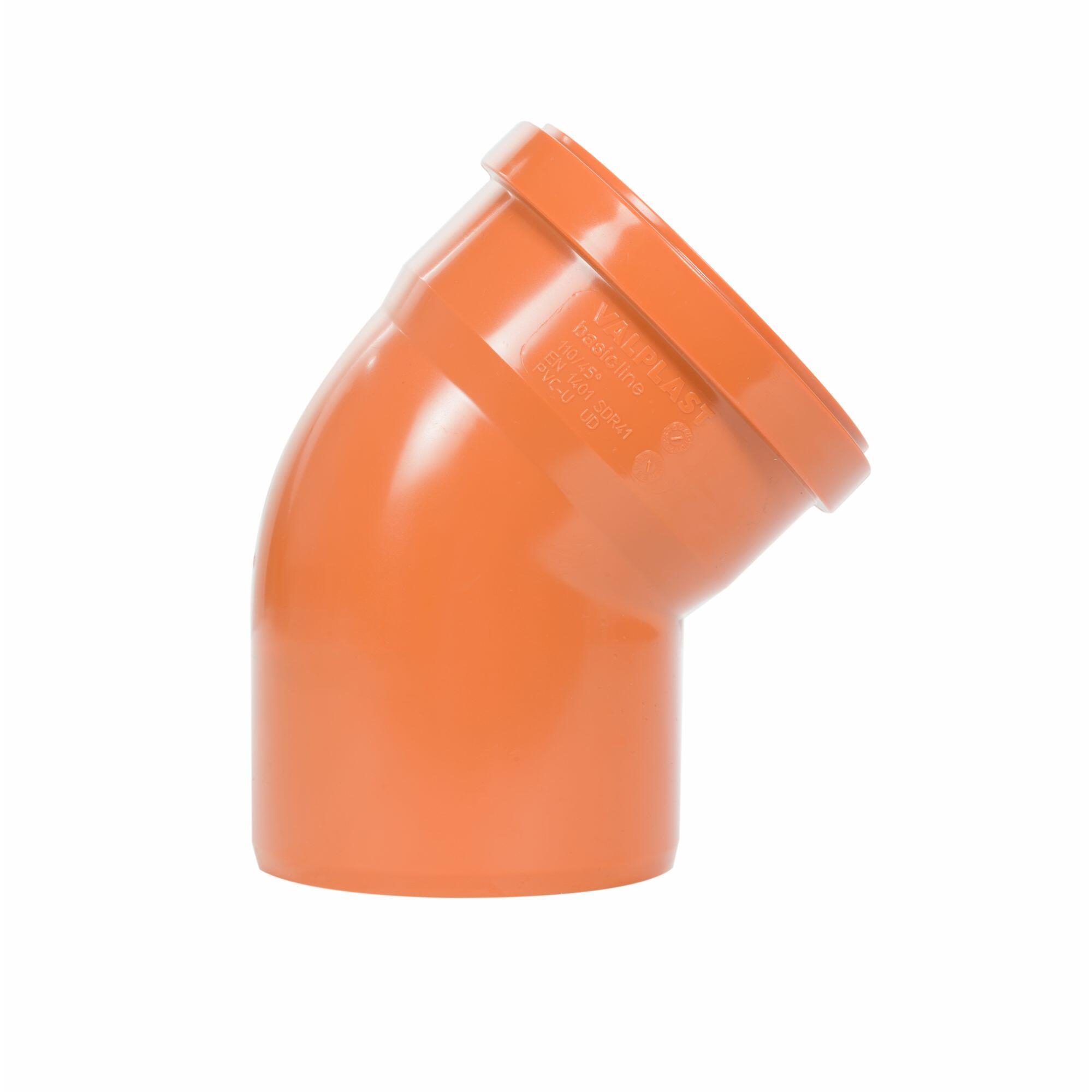 Cot canalizare, 45°, PVC, Ø 110 mm