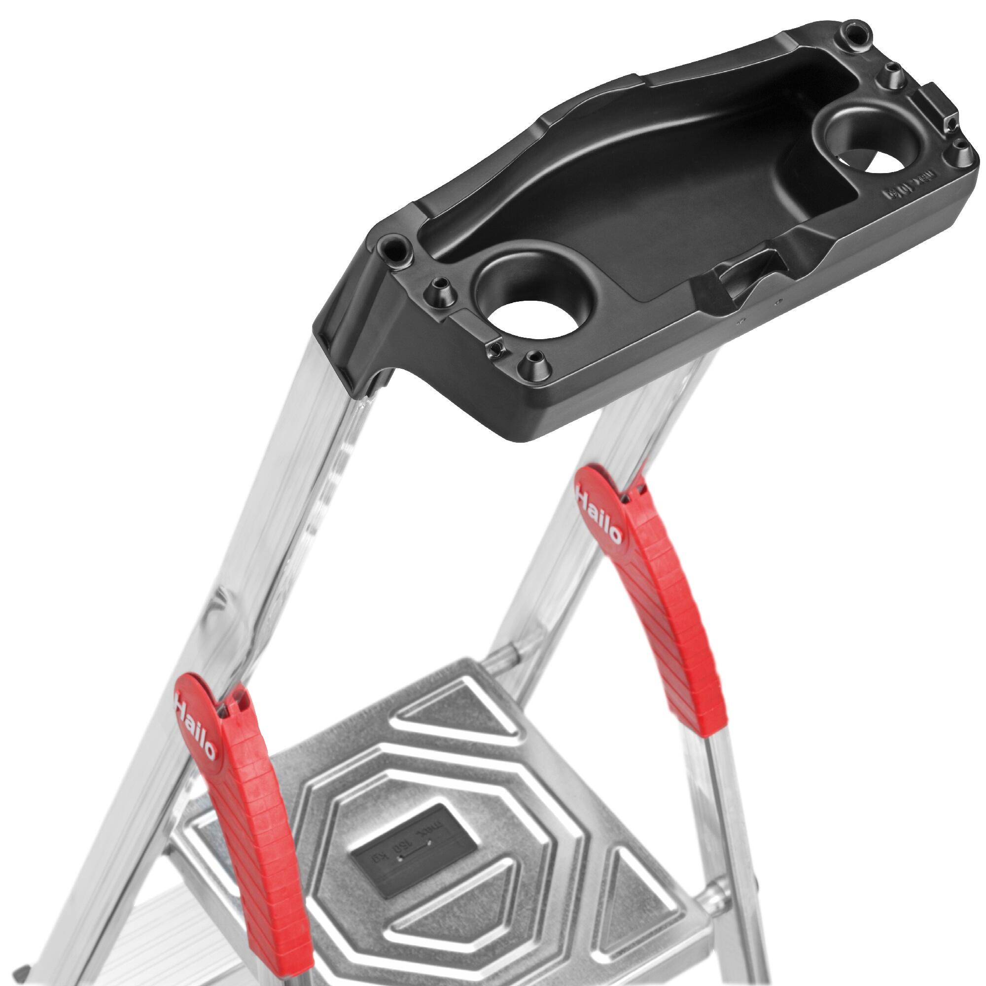 Escabeau aluminium HAILO L60 4 marches avec tablette porte-outils - 10