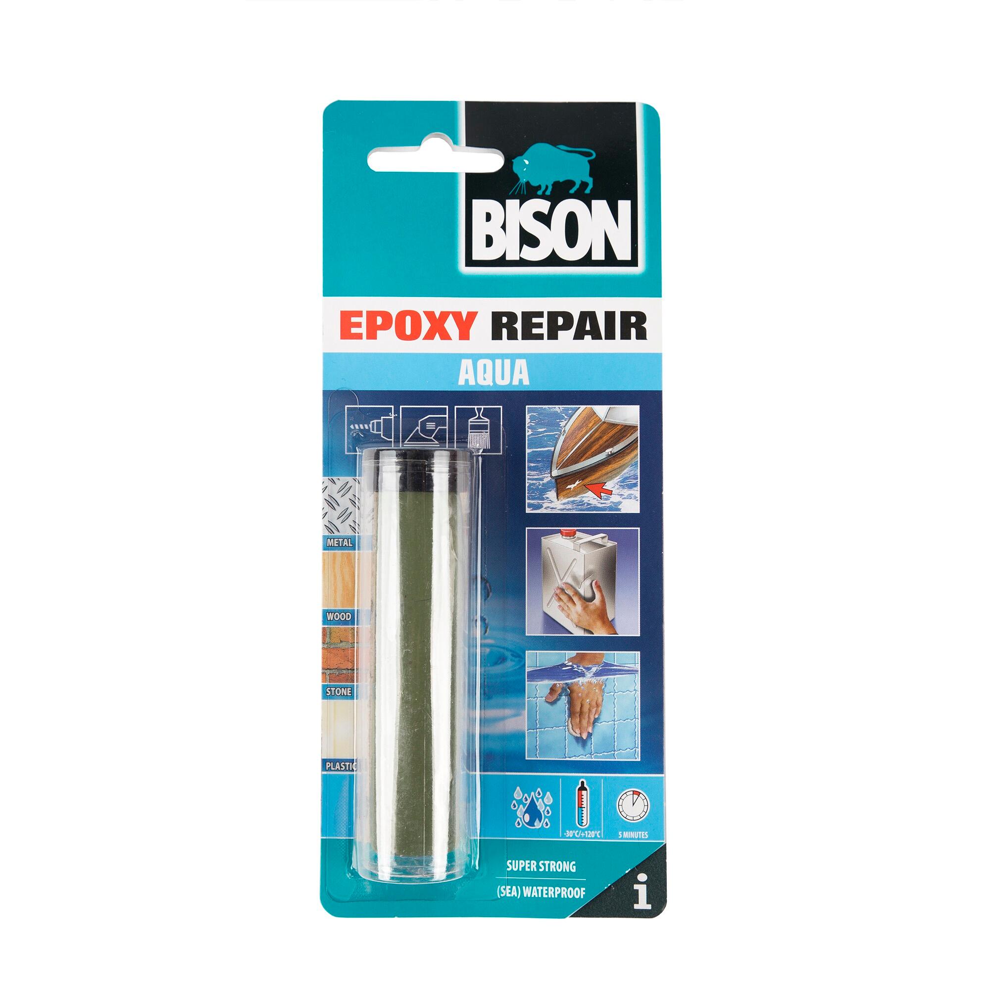 Adeziv Bison, de reparare, tip stick, rezistent la apa, 56 g, crem