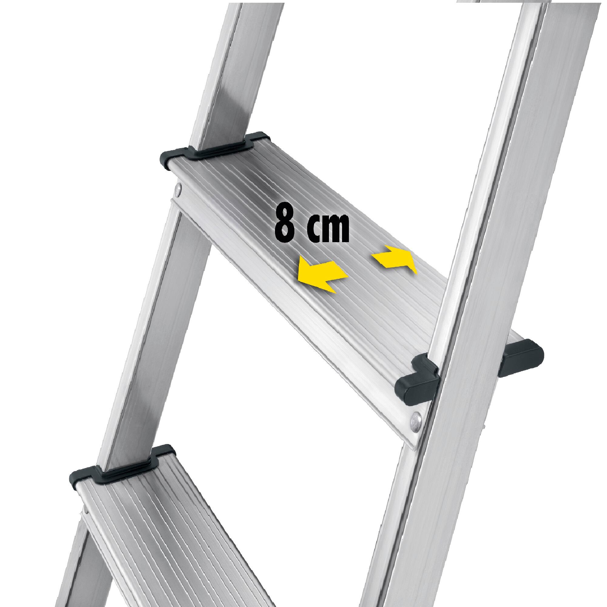 Escabeau aluminium HAILO L60 4 marches avec tablette porte-outils - 6