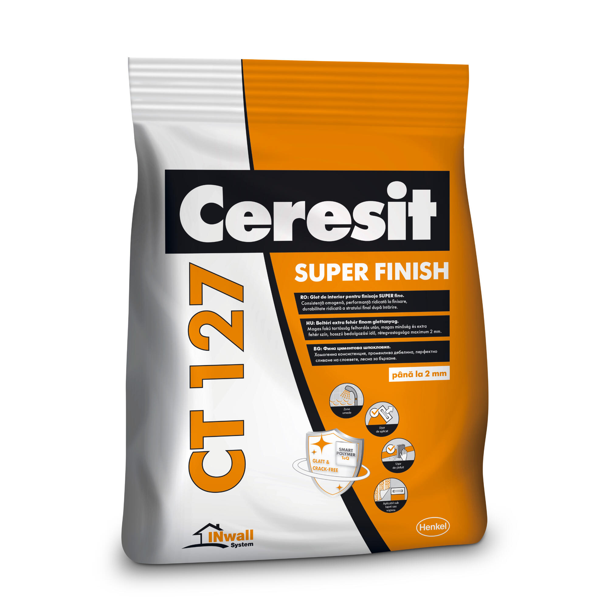 Glet Ceresit CT 127, pentru finisaje super fine, interior, alb, 5 kg