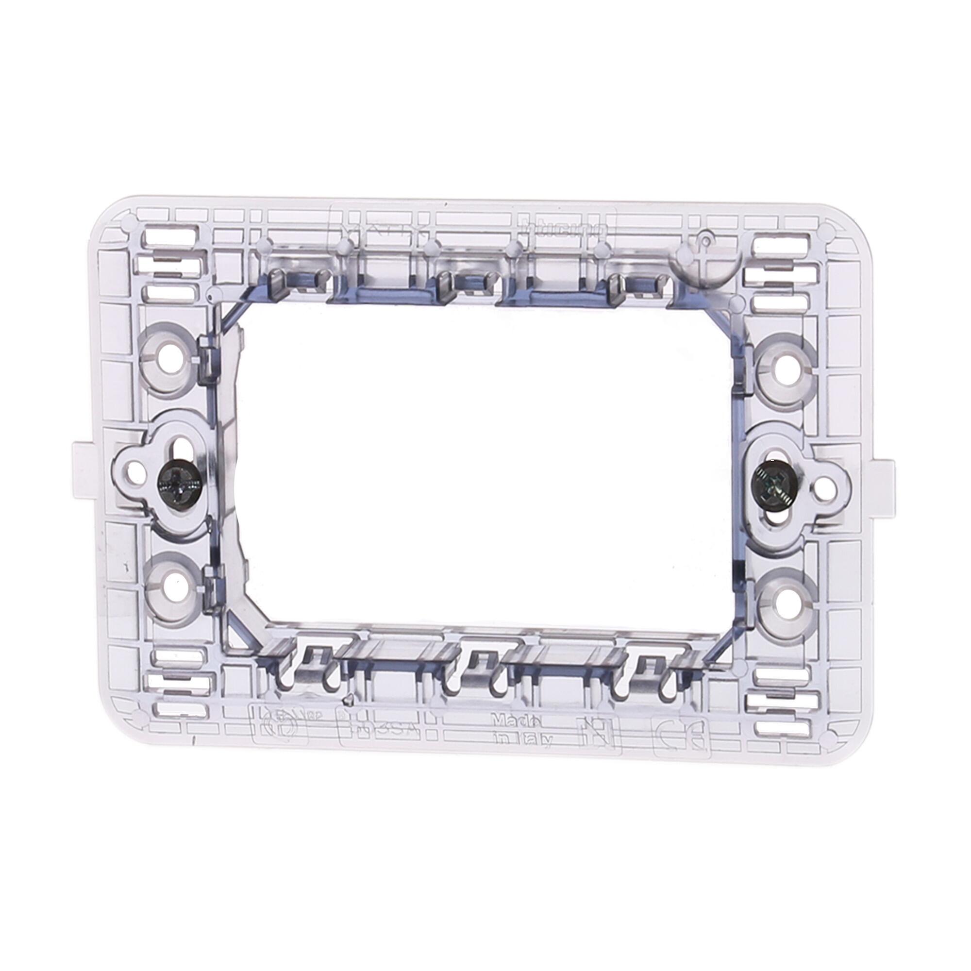 Rama fixare tripla Legrand Bticino Matix, pentru aparataj modular, IP20, gri