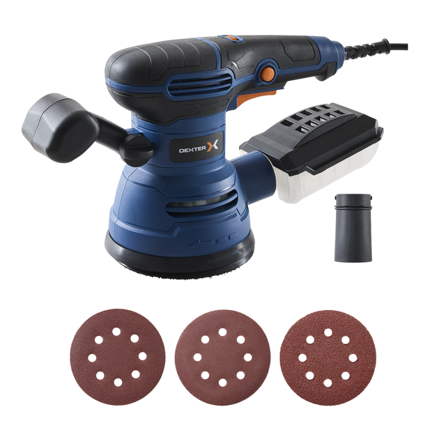 Ponceuse excentrique filaire 125mm DEXTER, 420 W