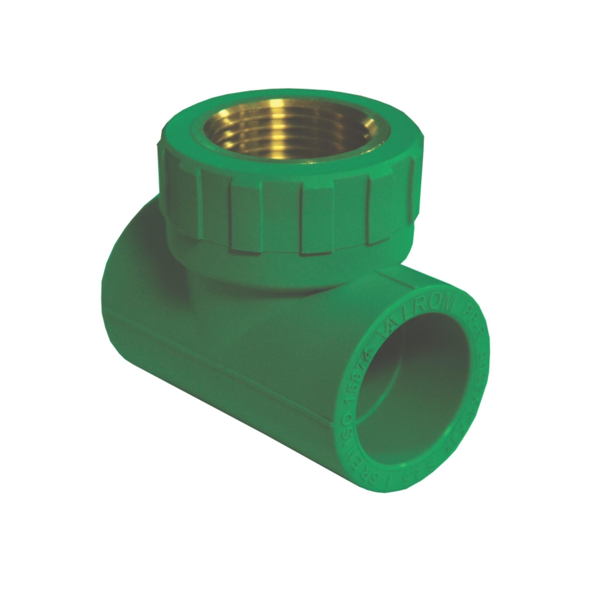 Teu teava PPR, filet interior, Ø 25 mm x 3/4', PN25, verde