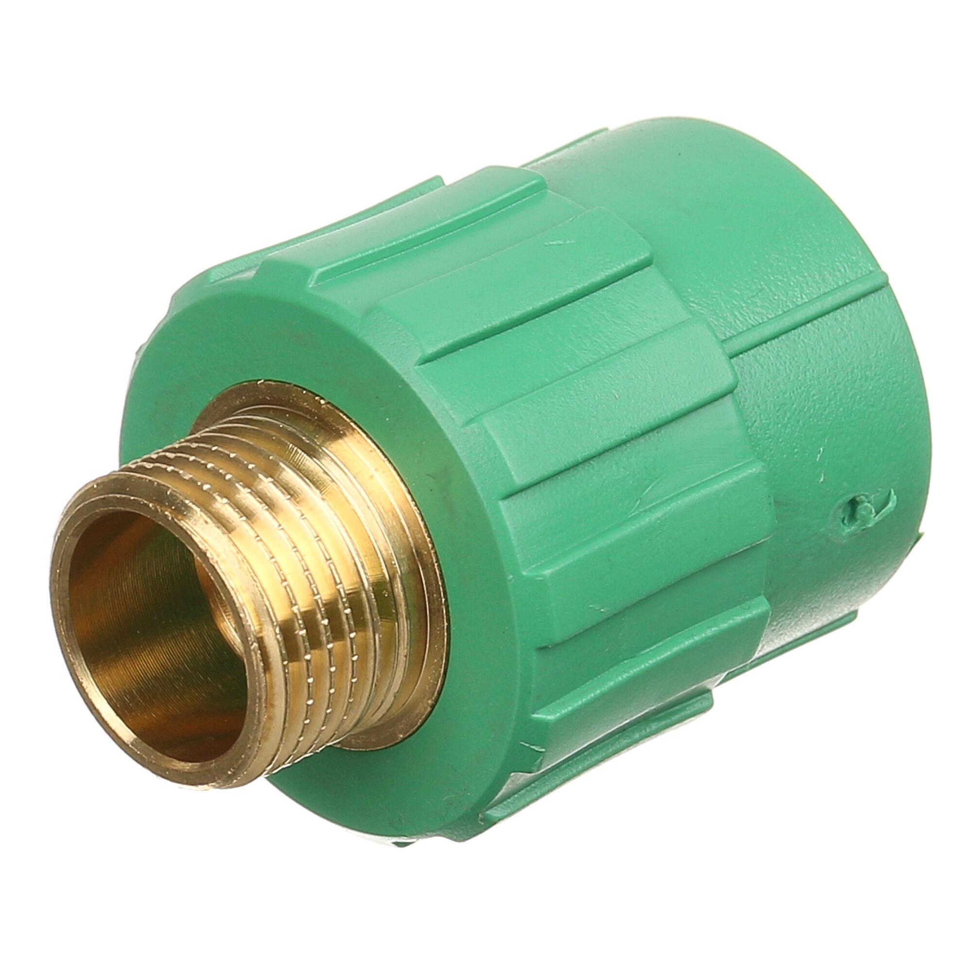 Racord teava PPR, filet exterior, Ø 25 mm x 1/2', PN25, verde