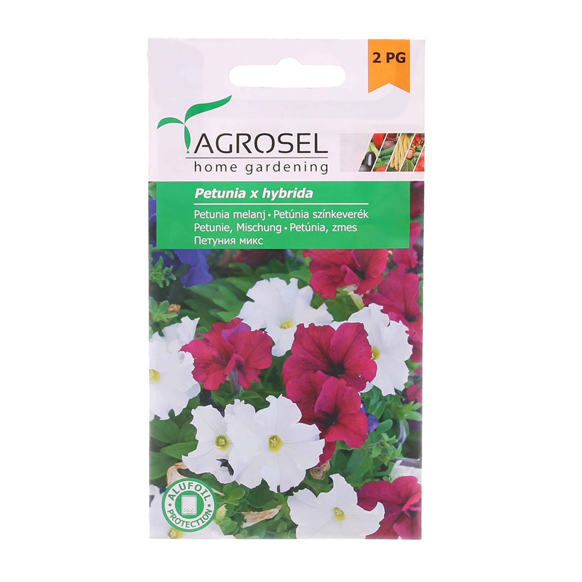 Seminte flori de primavara, petunia, amestec culori, Agrosel, 1 g