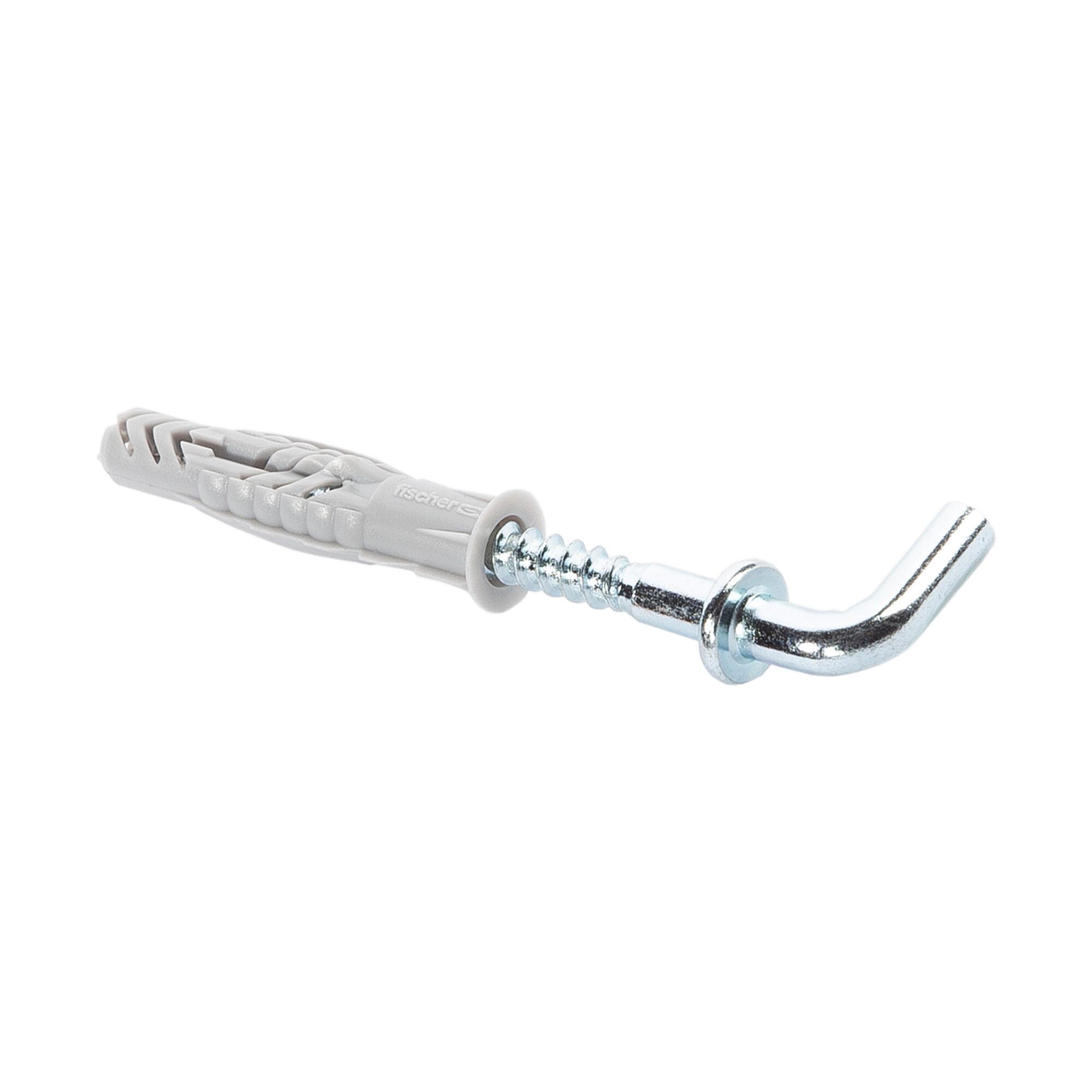 Diblu cu surub tip L, pentru beton/BCA, caramida, nailon si otel, Ø 8 x 50 mm (set 4 buc)