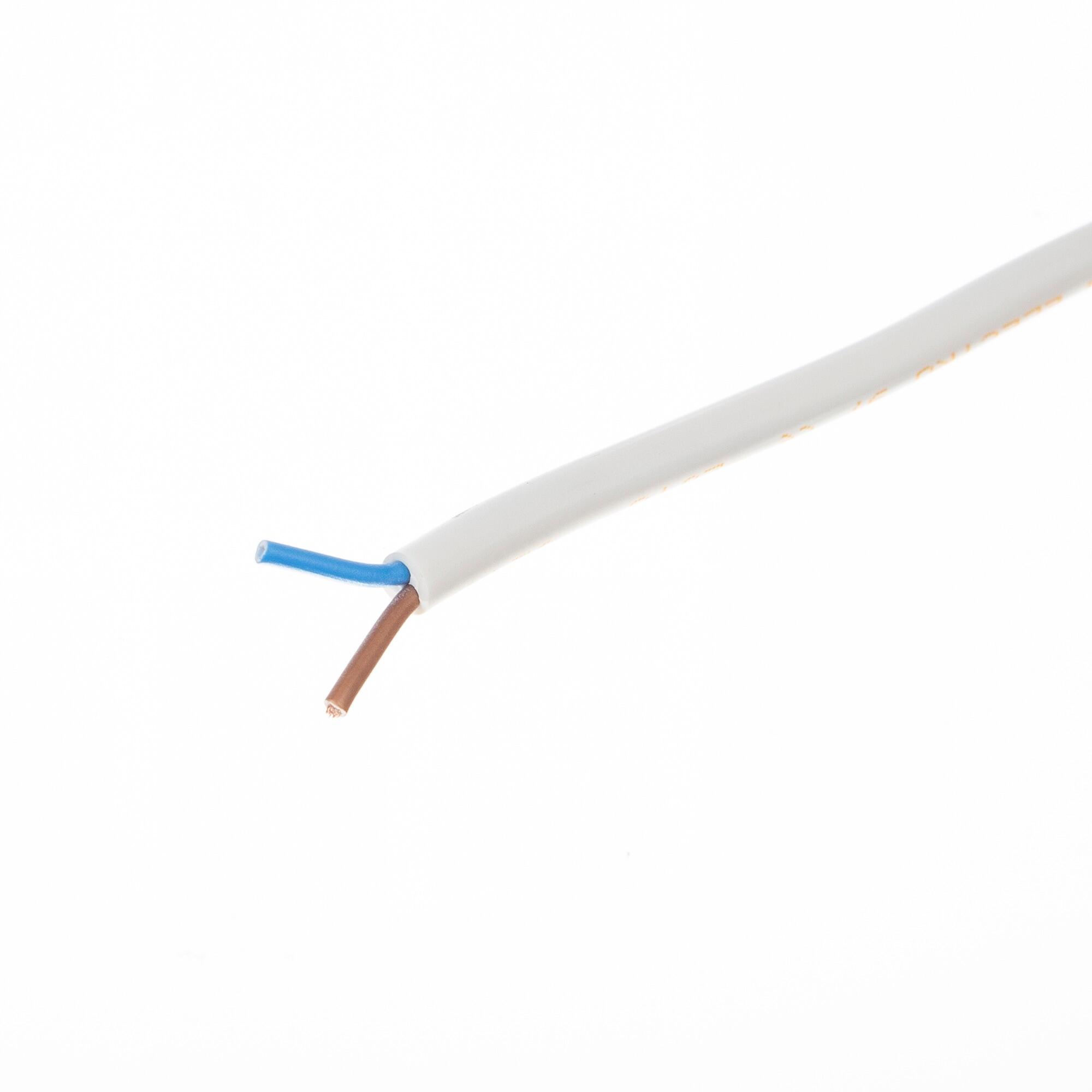 Cablu electric MYYM, H05VV-F, 2 x 1 mm², 10 m, alb