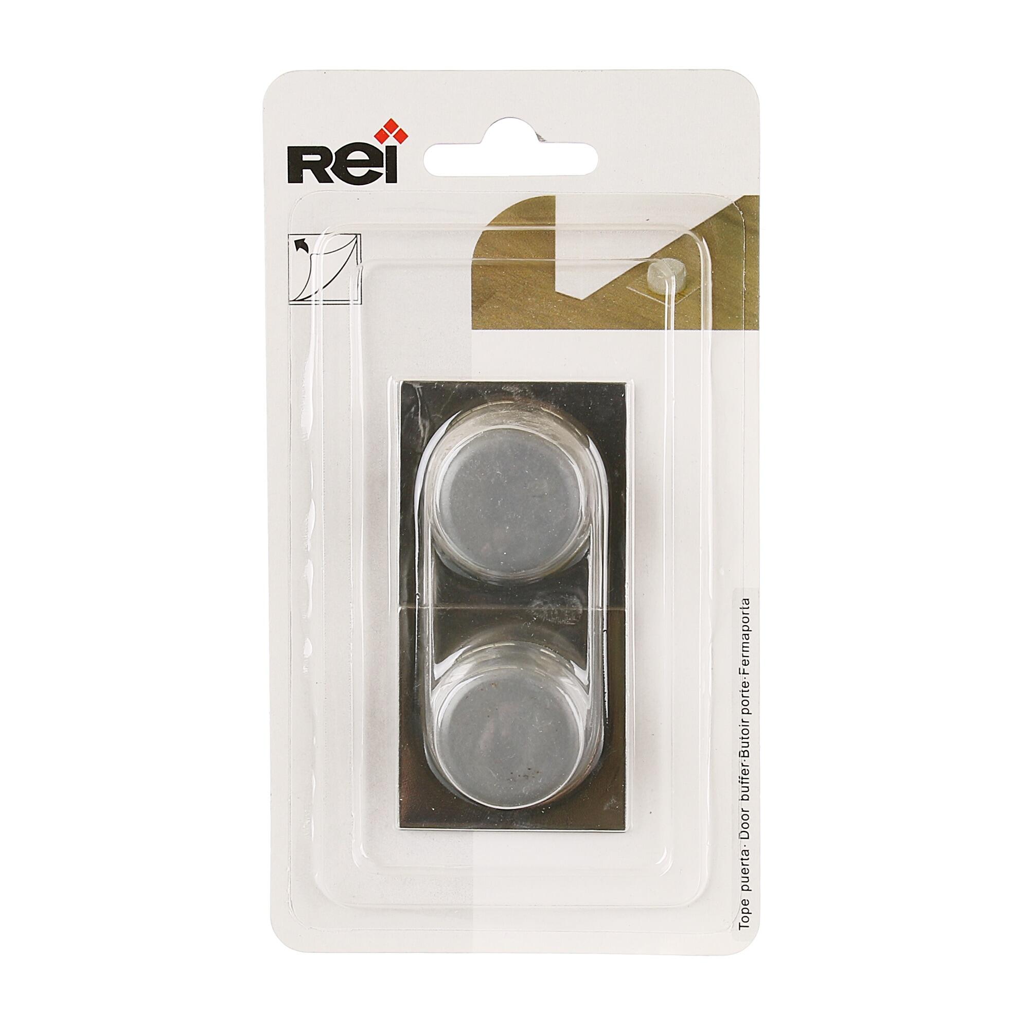 Opritor usa, pentru podea, autoadeziv, plastic, Ø 45 x 20 mm, gri (set 2 buc)