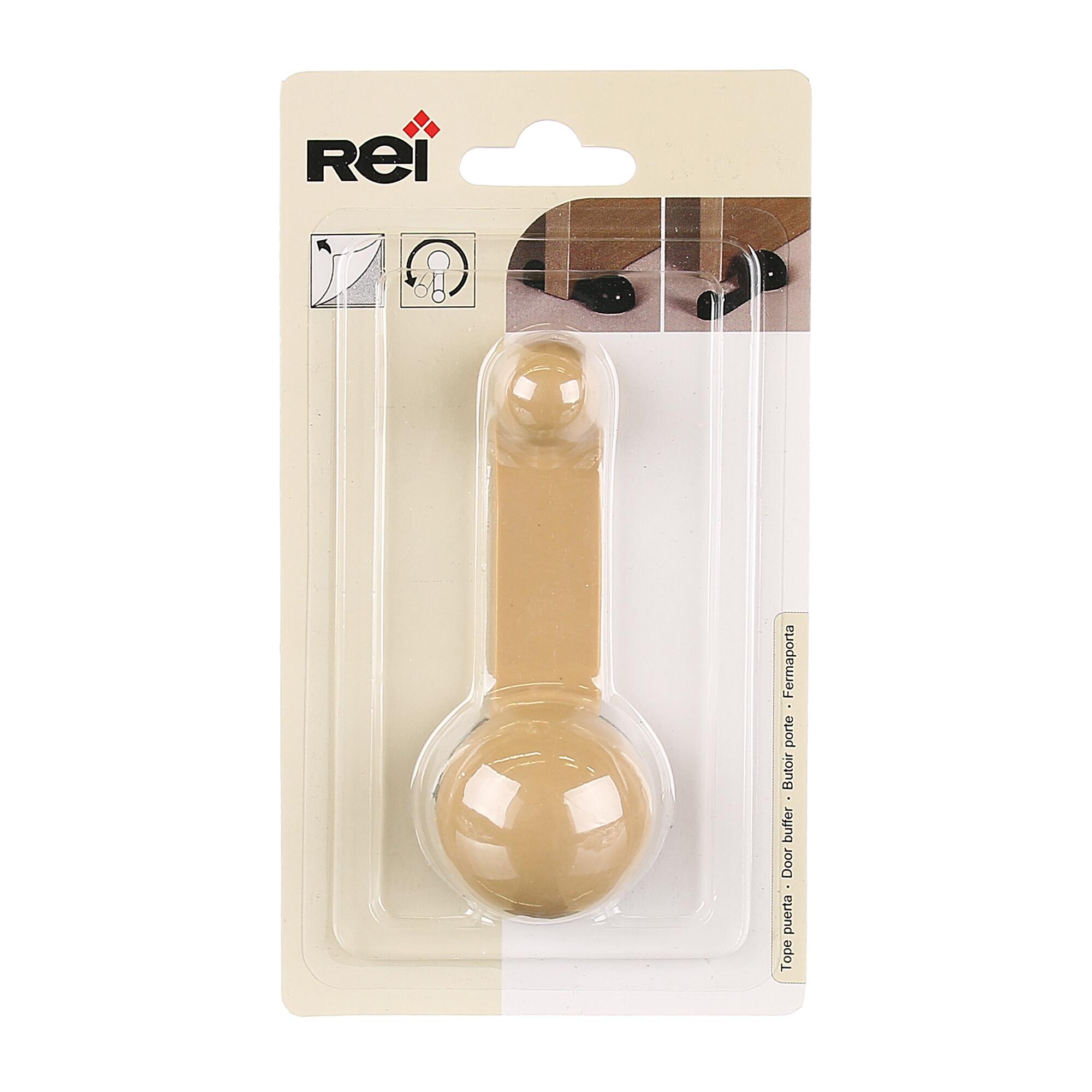 Opritor usa, pentru podea, autoadeziv, rotativ, plastic, Ø 109 x 28 mm, bej