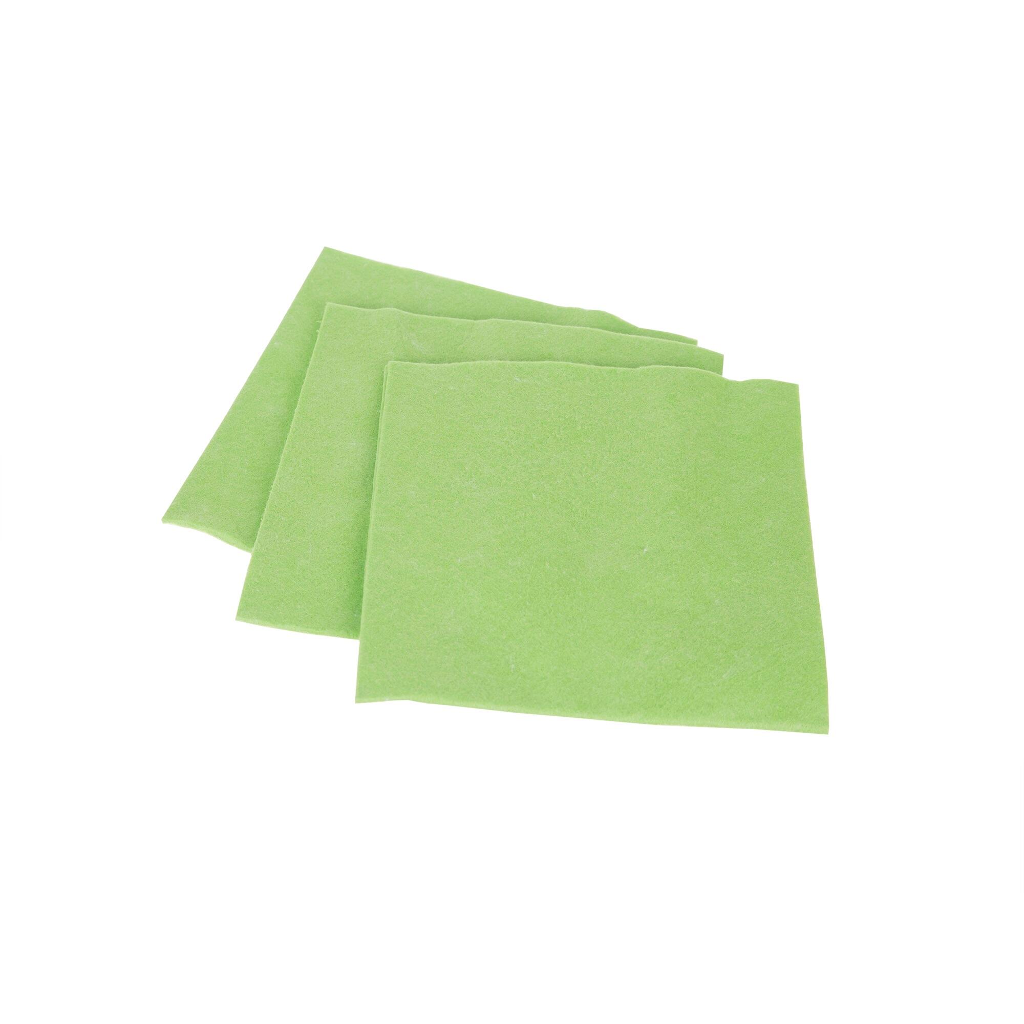 Laveta uscata din microfibra, York, 35 x 35 cm, verde, set 3 bucati 3buc