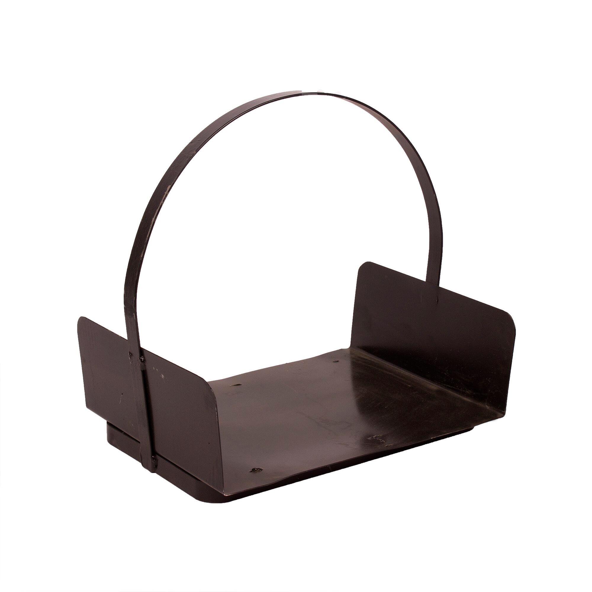 Suport pentru lemne, metal, negru