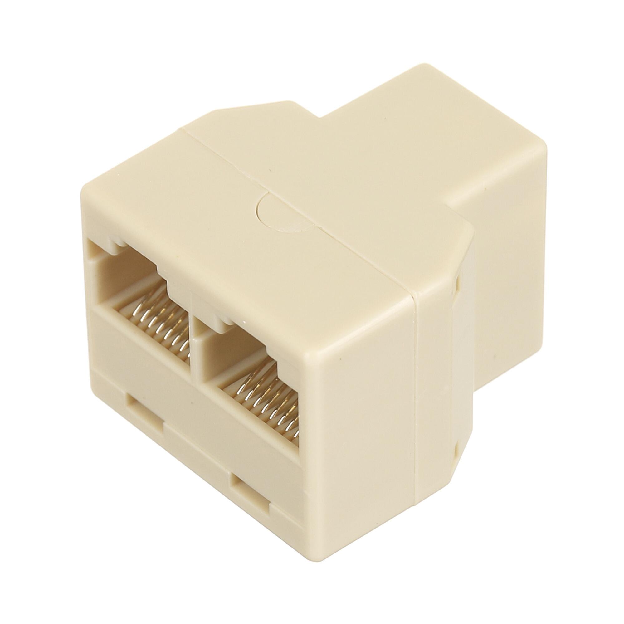 Adaptor retea UTP Well, modular, RJ45 mama, 2 x RJ45 mama, plastic, alb ...