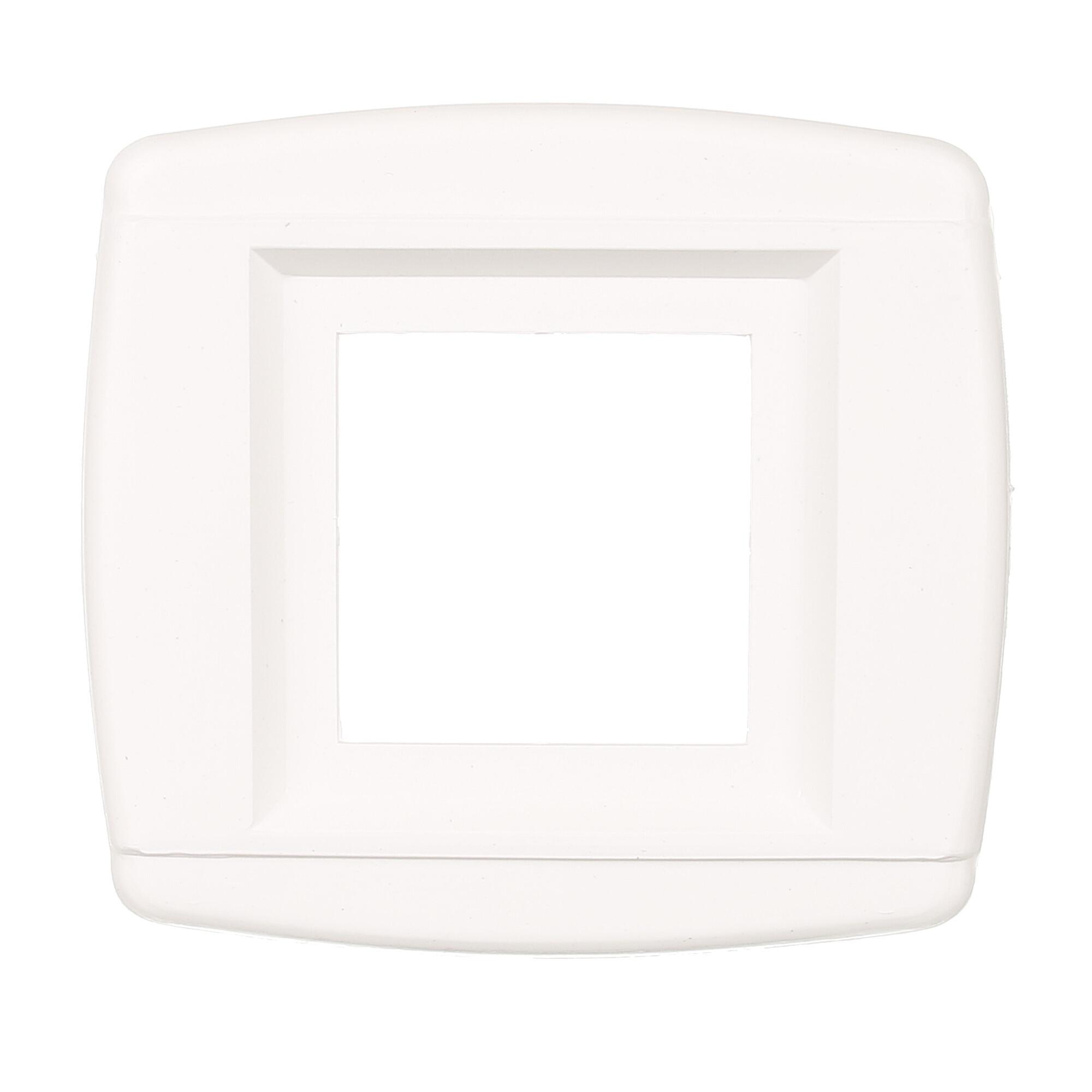 Rama decorativa simpla Gunsan Visage, pentru aparataj clasic, IP20, alba