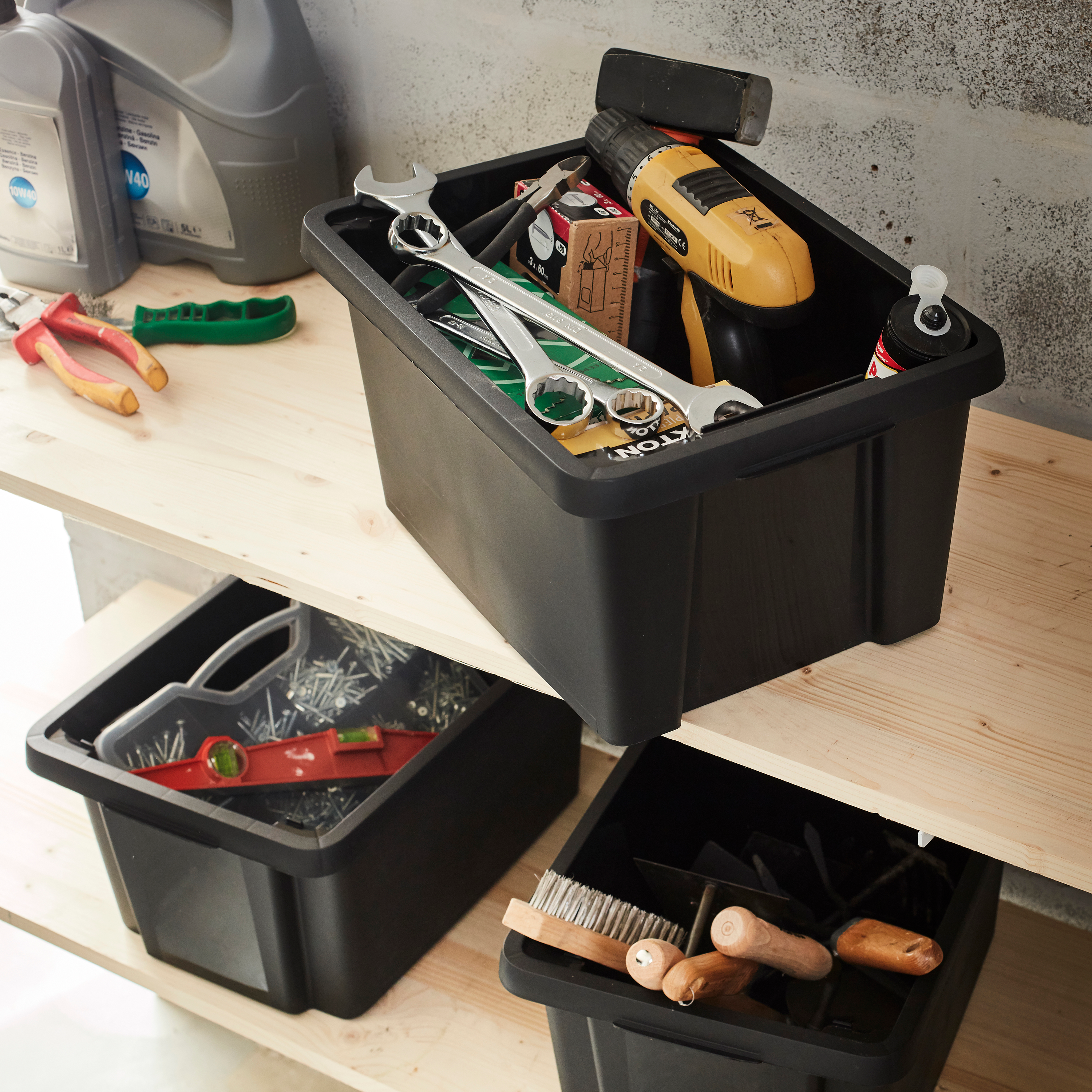 Panier noir l.39 x P.29 x H.20 cm - 7