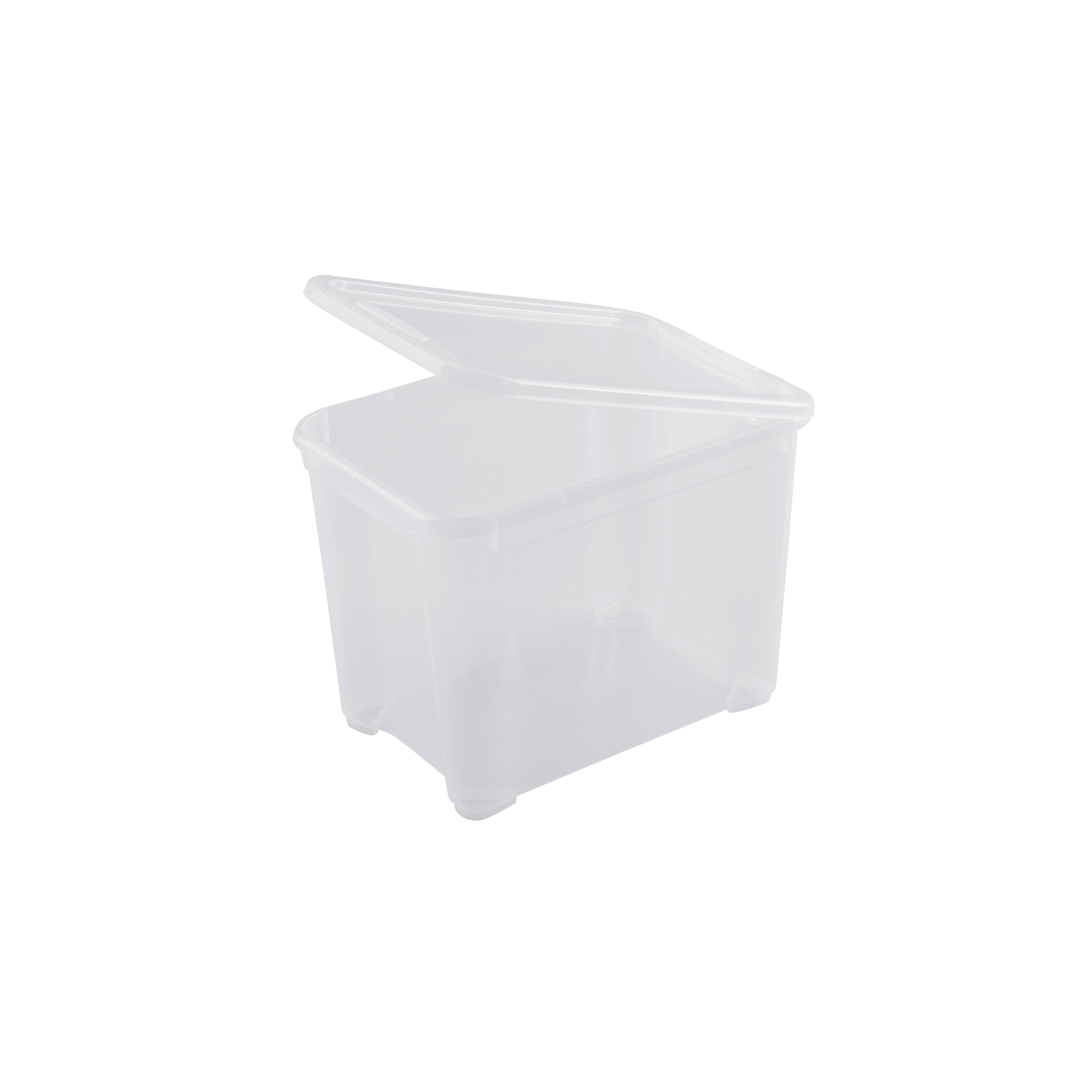 Caja de plástico transparente capacidad de 20 L medidas 38x28.5x26.5 cm - 4