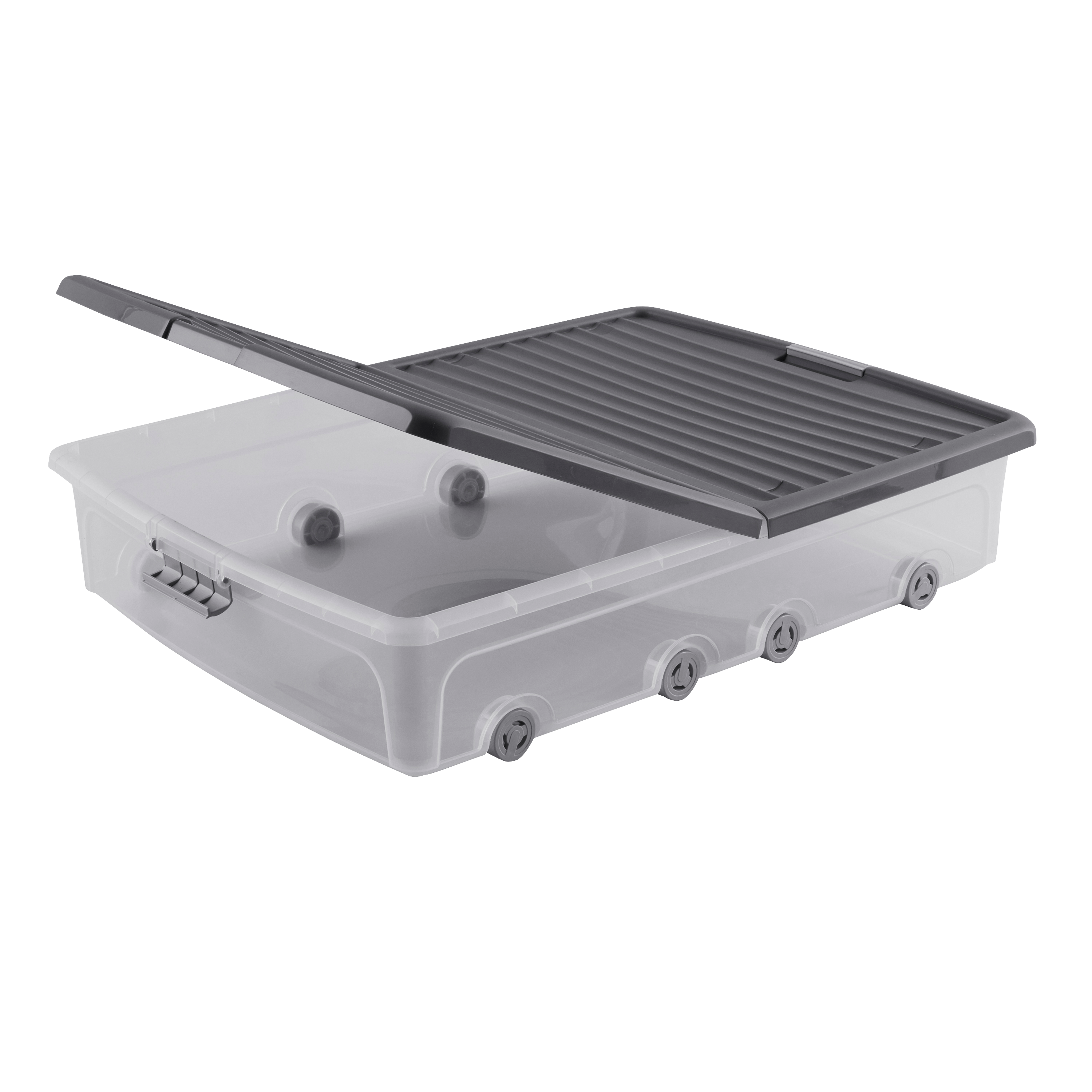 Bajocama de plástico transparente capacidad de 55 L medidas 79x16.5x58 cm - 4