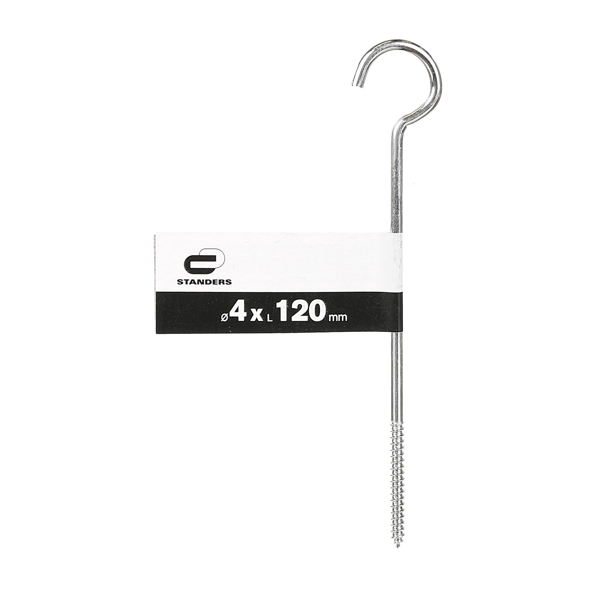 Surub pentru lemn Standers, cu inel deschis, otel zincat, 4 x 120 mm