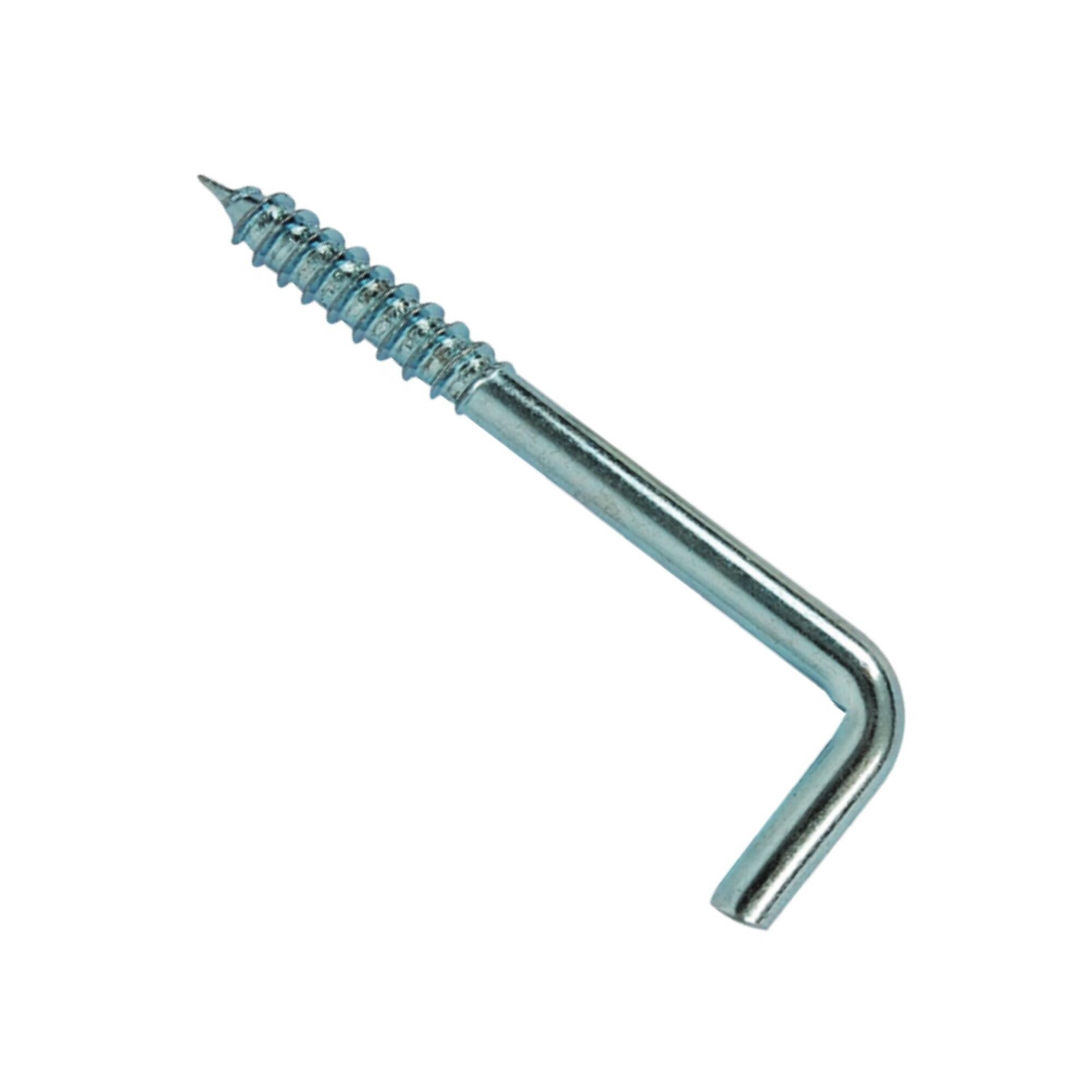 Holsurub cu carlig tip L, otel zincat, 6 x 100 mm