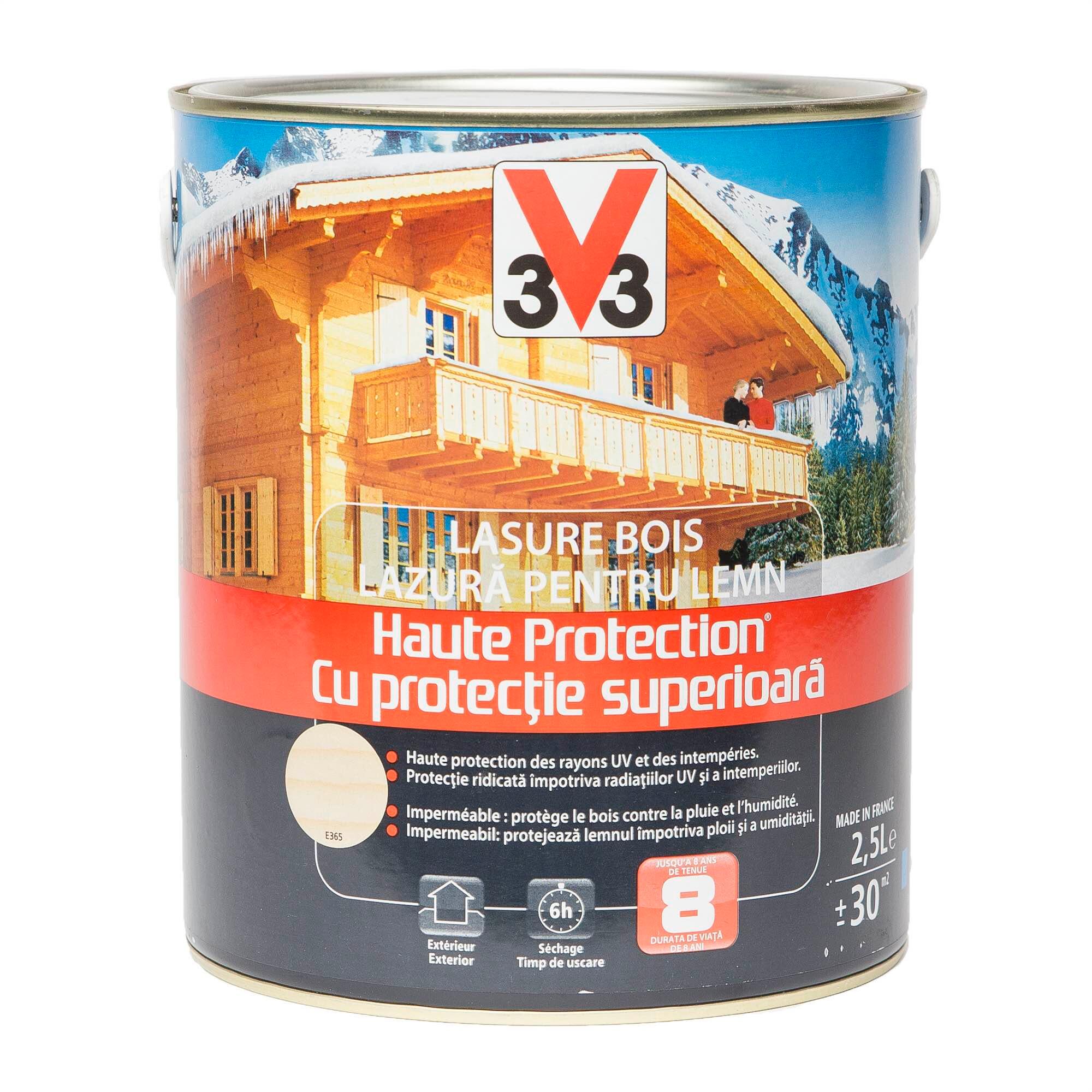 Lazura lemn V33, cu protectie superioara, exterior, nuc inchis