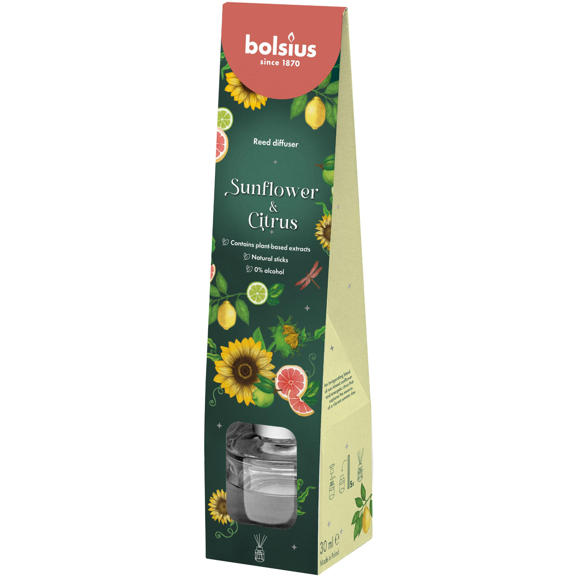 Odorizant pentru casa, aroma sunflower&citrice, 30 ml