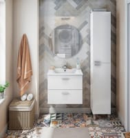 MUEBLE DE BAÑO ECO BLANCO 60X45CM 2 CAJONES - 2