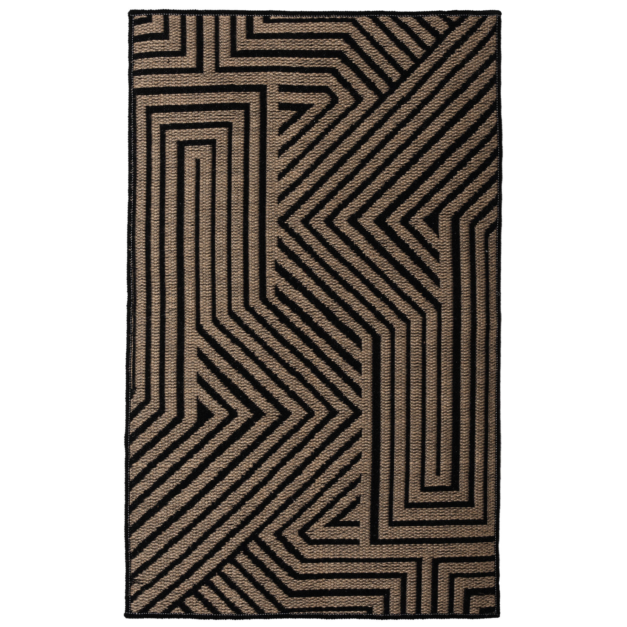 Covor Velesa, 80 x 140 cm, negru/bej