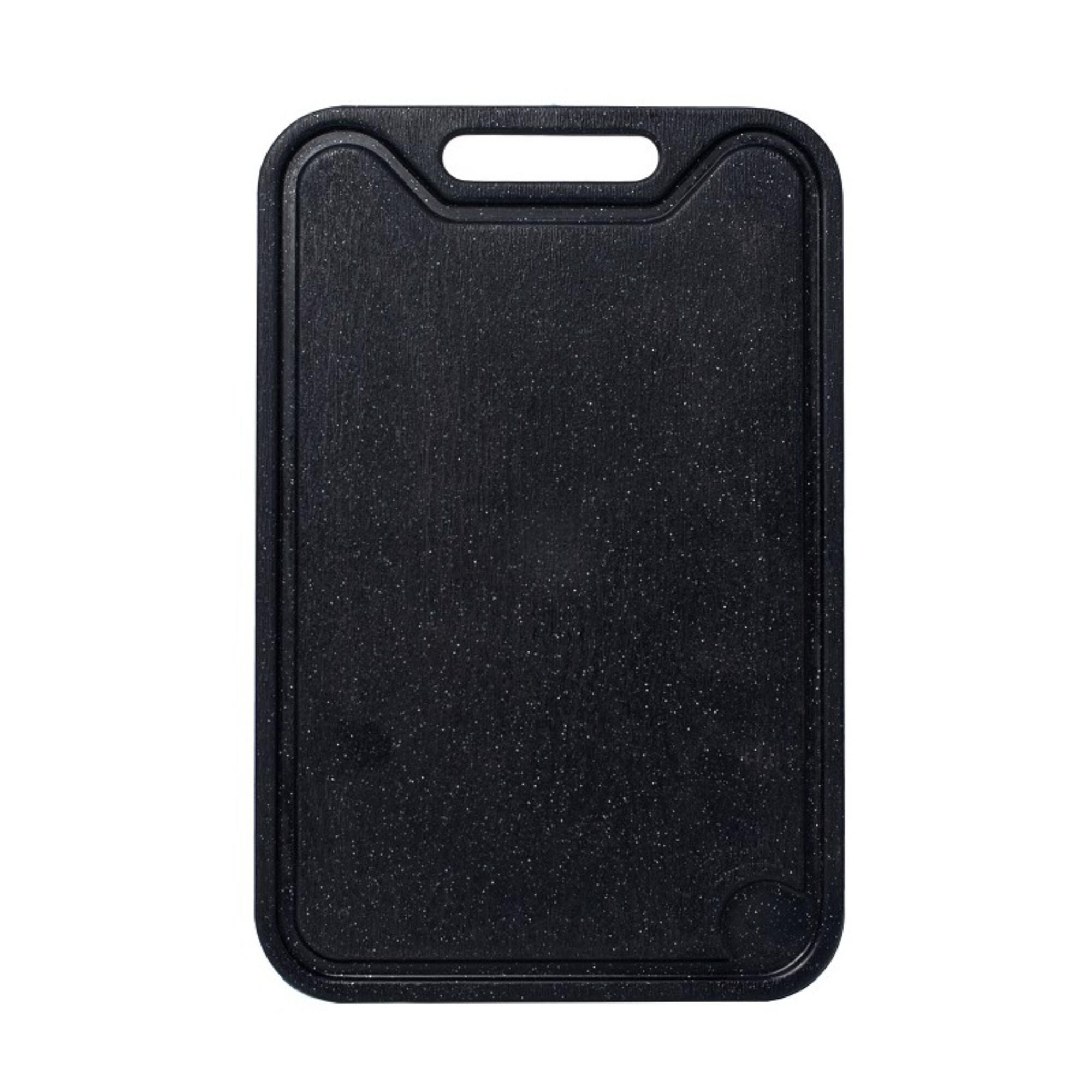 Tocator din plastic, 25 x 17 cm, cu sant, negru cosmos