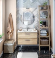 MUEBLE DE BAÑO ECO ROBLE 70X45CM 2 CAJONES - 2