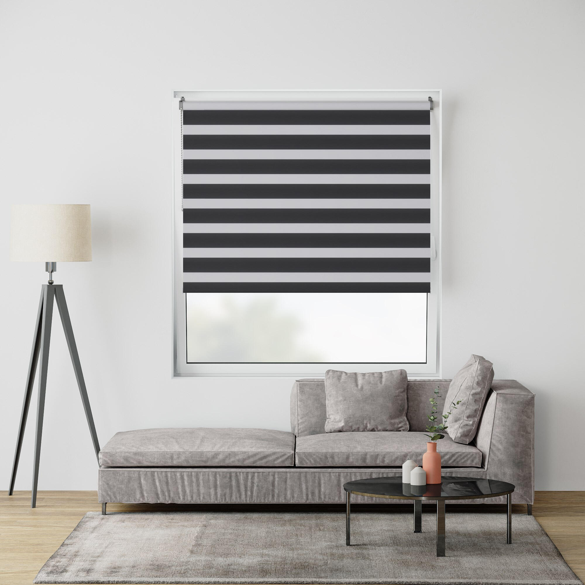 Store enrouleur jour/nuit 4502 gris anthracite, l.65 x H.190 cm, DECOSOL DELUXE - 2