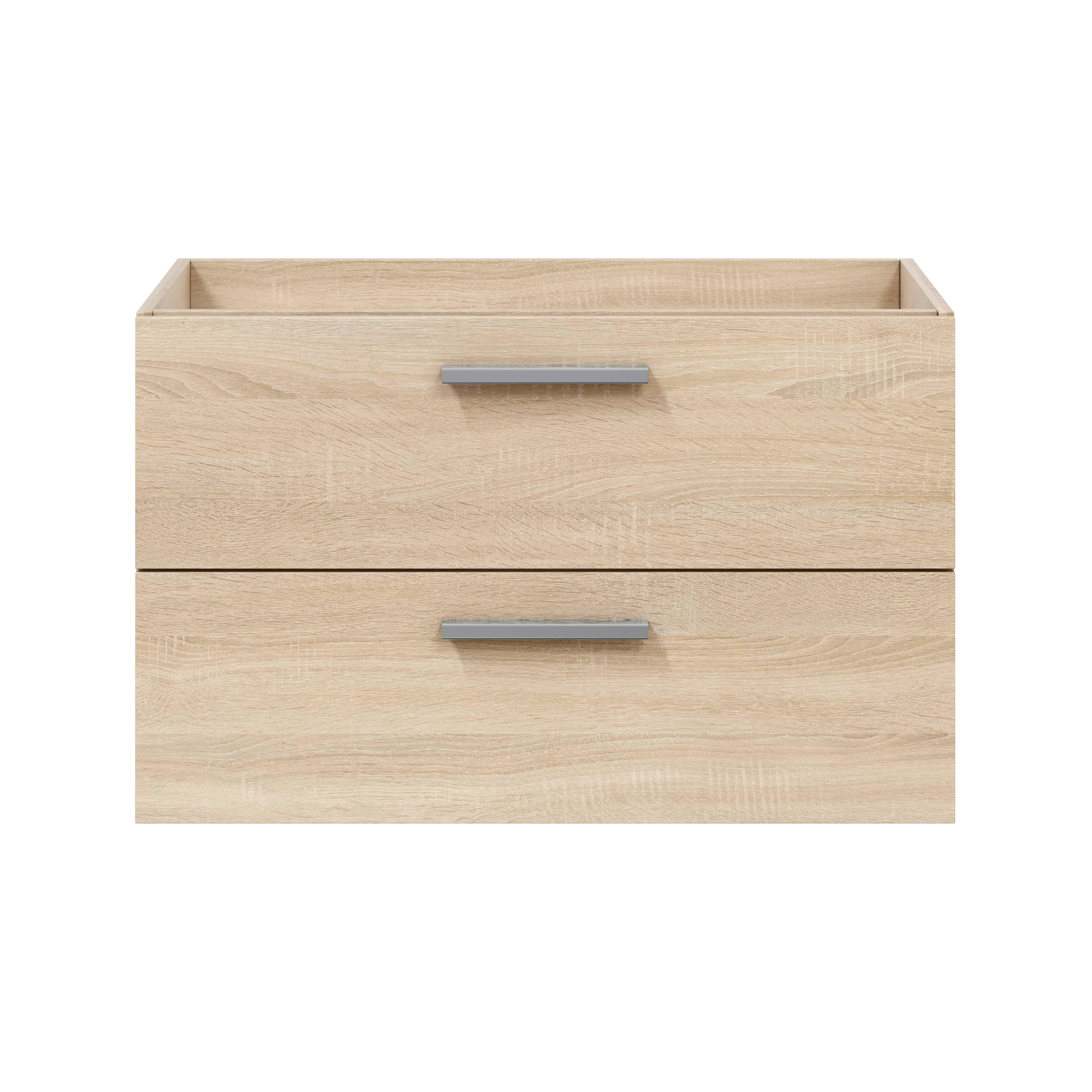 MUEBLE DE BAÑO ECO ROBLE 80X45CM 2 CAJONES - 4