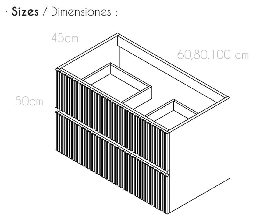 MUEBLE DE BAÑO NOVA GEO ALISTONADO 60CM ROBLE CLARO - 7