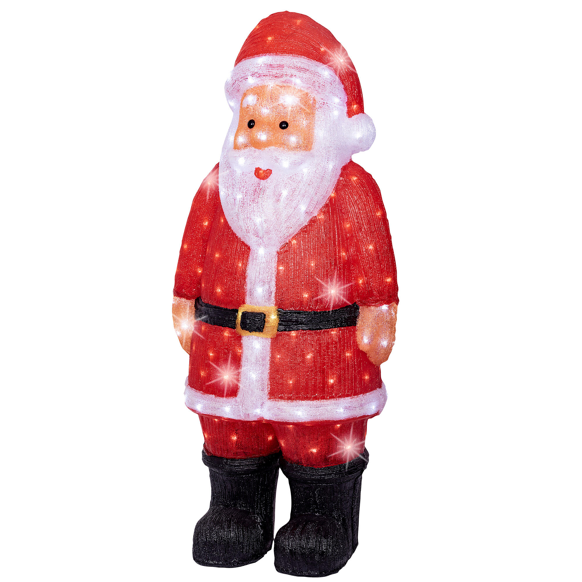 Decoratiune Craciun, model Mos Craciun cu LED, 37 x 47 x 108 cm