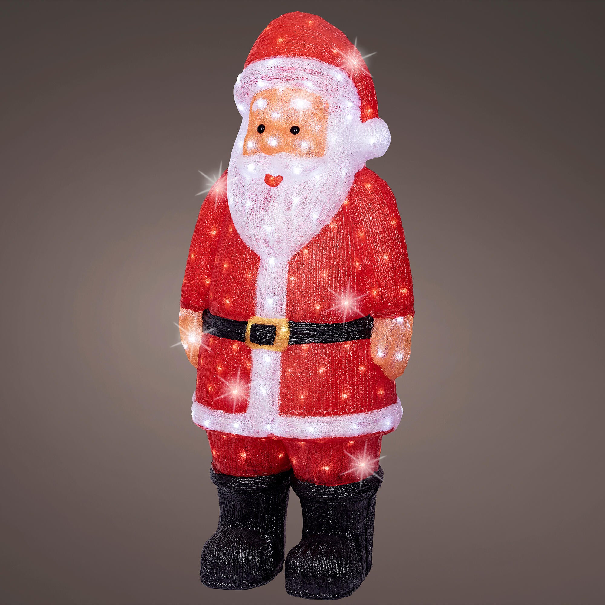 Decoratiune Craciun, model Mos Craciun cu LED, 37 x 47 x 108 cm