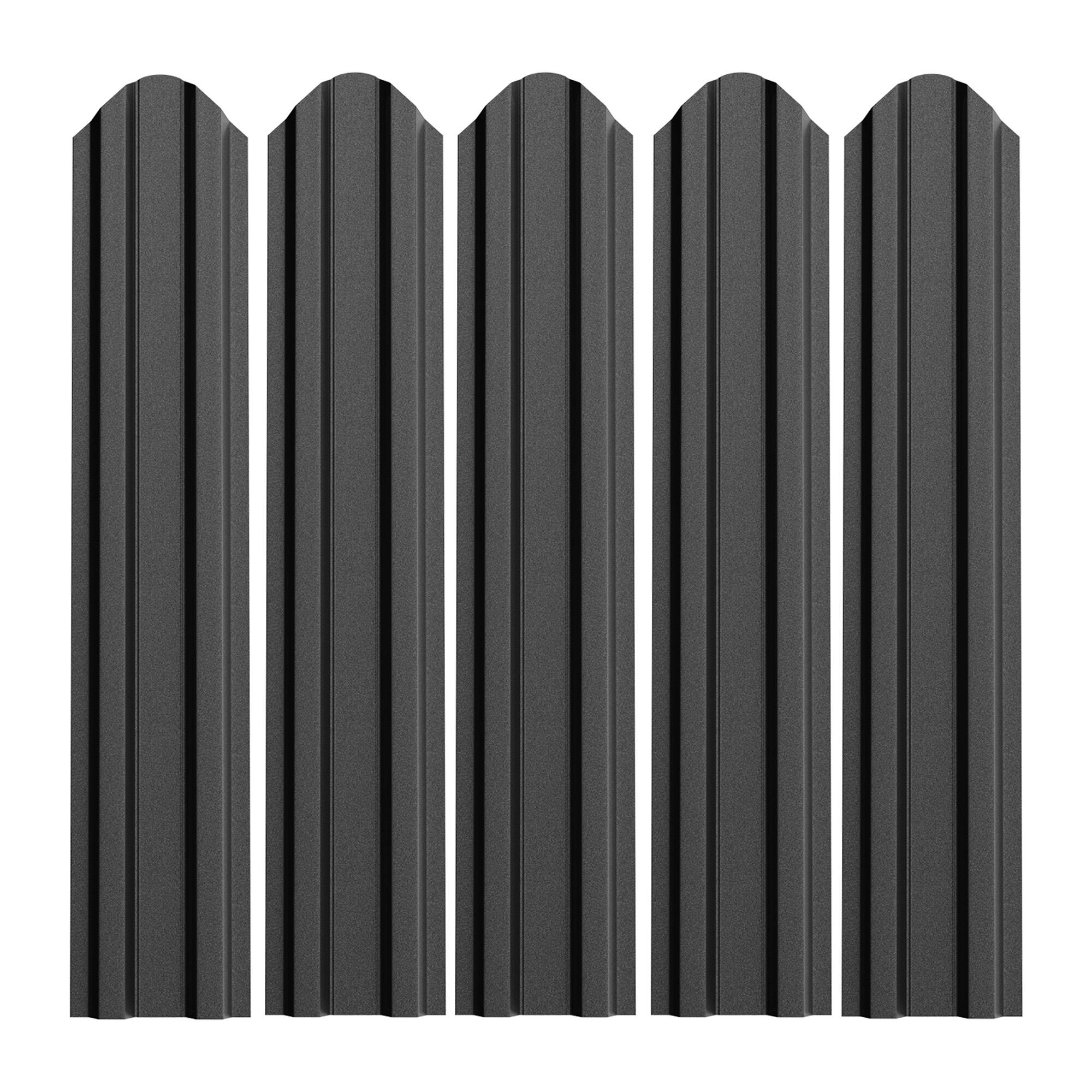 Sipca metalica gard Bilka Oslo, otel, 1750 x 92.9 x 0.40 mm, negru, aspect mat