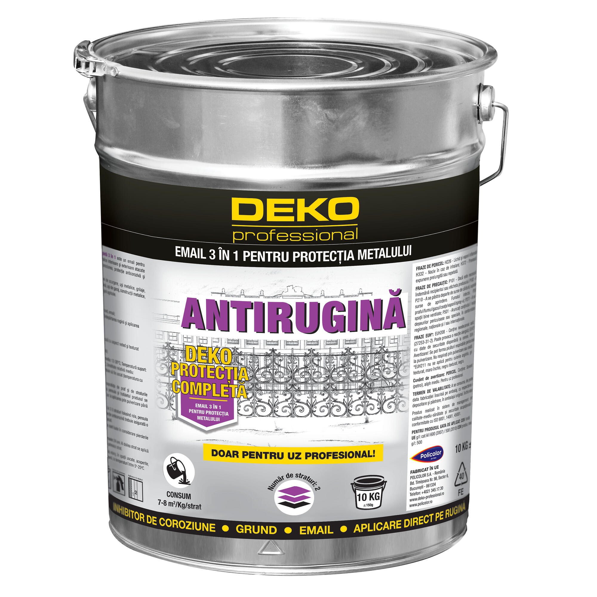 Email pe baza de solvent Protecta, pentru , 3 in 1 , aspect , 10L