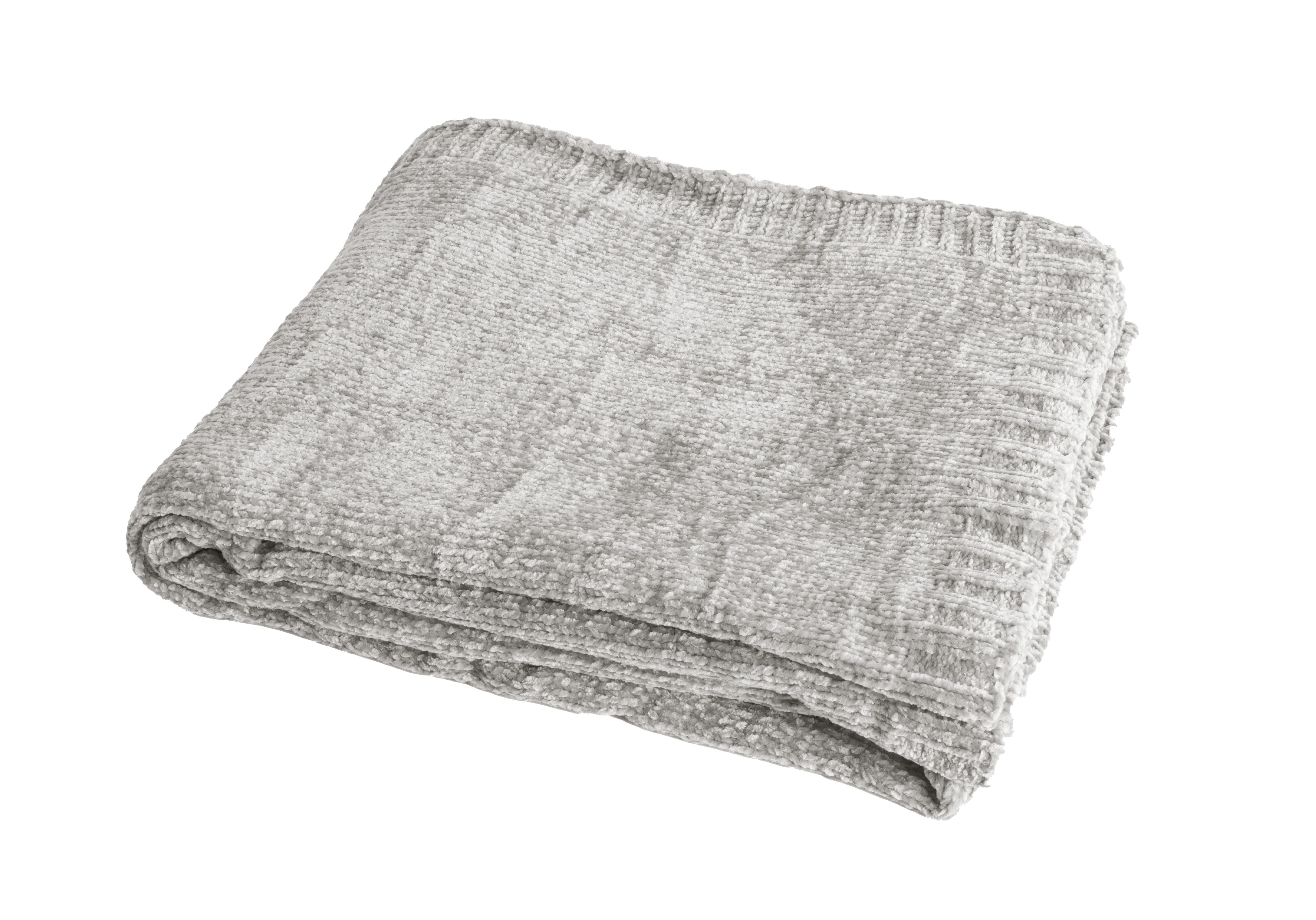 Plaid Chenille, gris l.130 x L.170 cm - 3